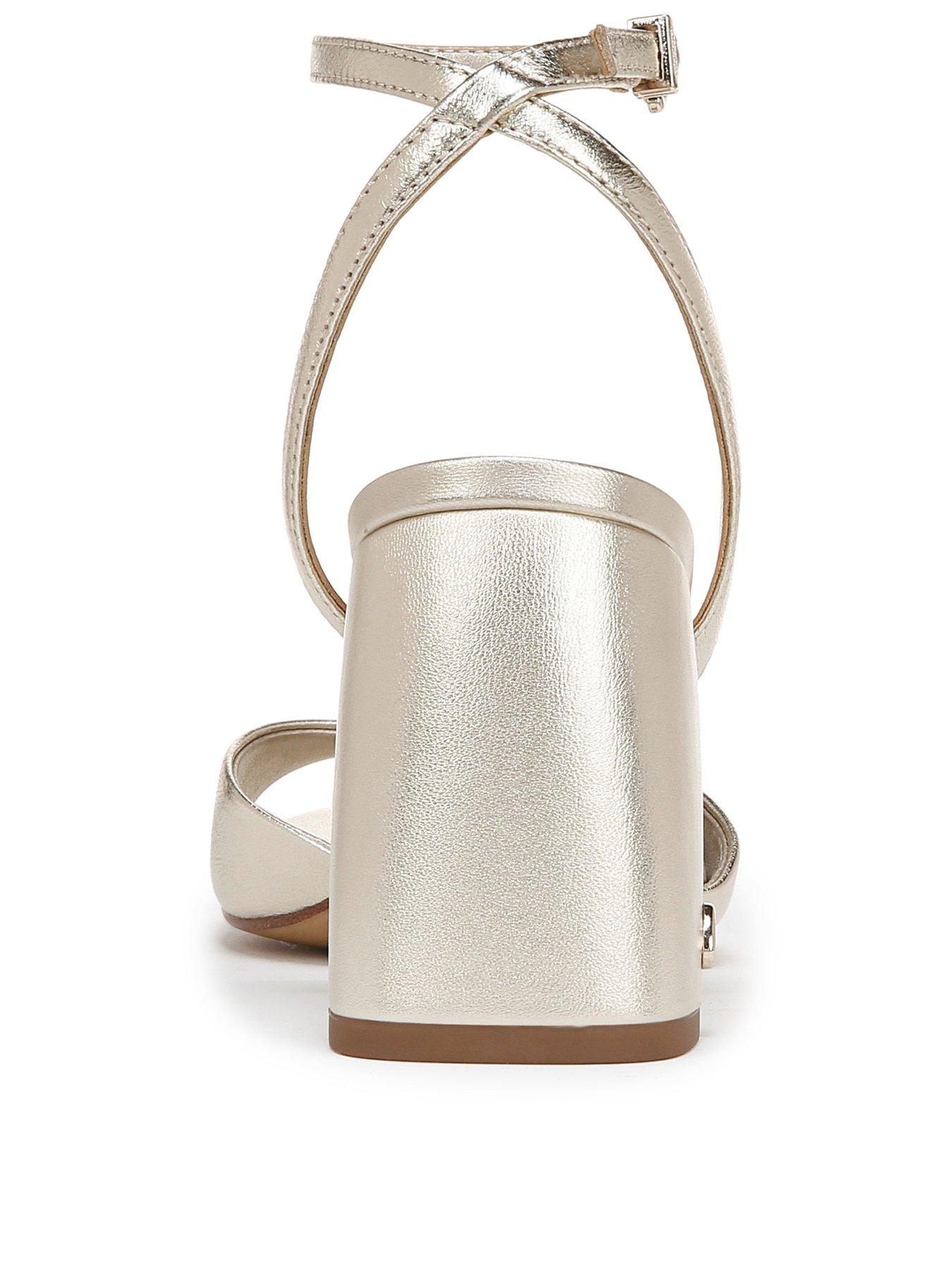 Image 3 of 5 of SAM EDELMAN Aria Ankle Strap Heeled Sandal - Gold