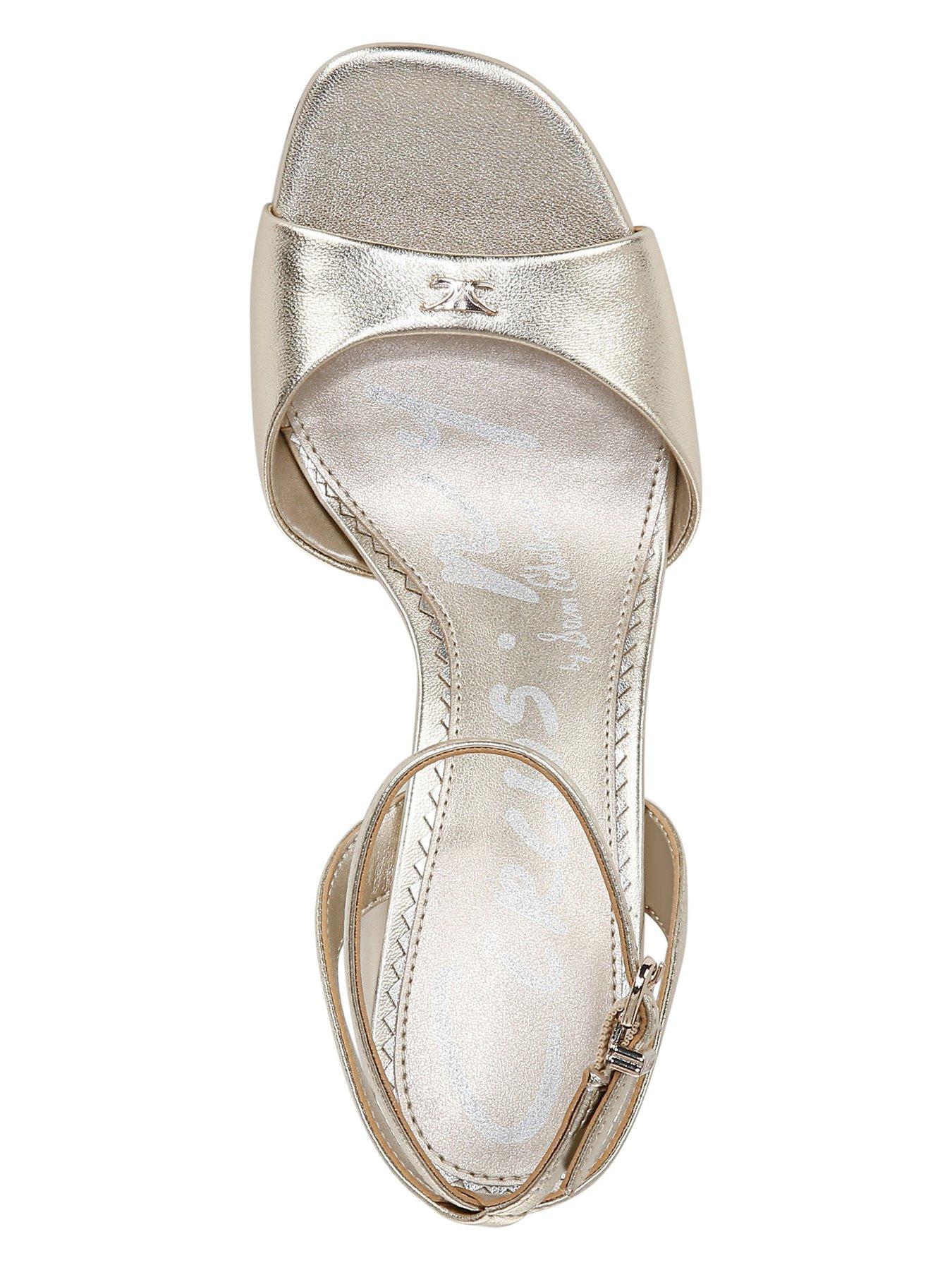 Image 4 of 5 of SAM EDELMAN Aria Ankle Strap Heeled Sandal - Gold