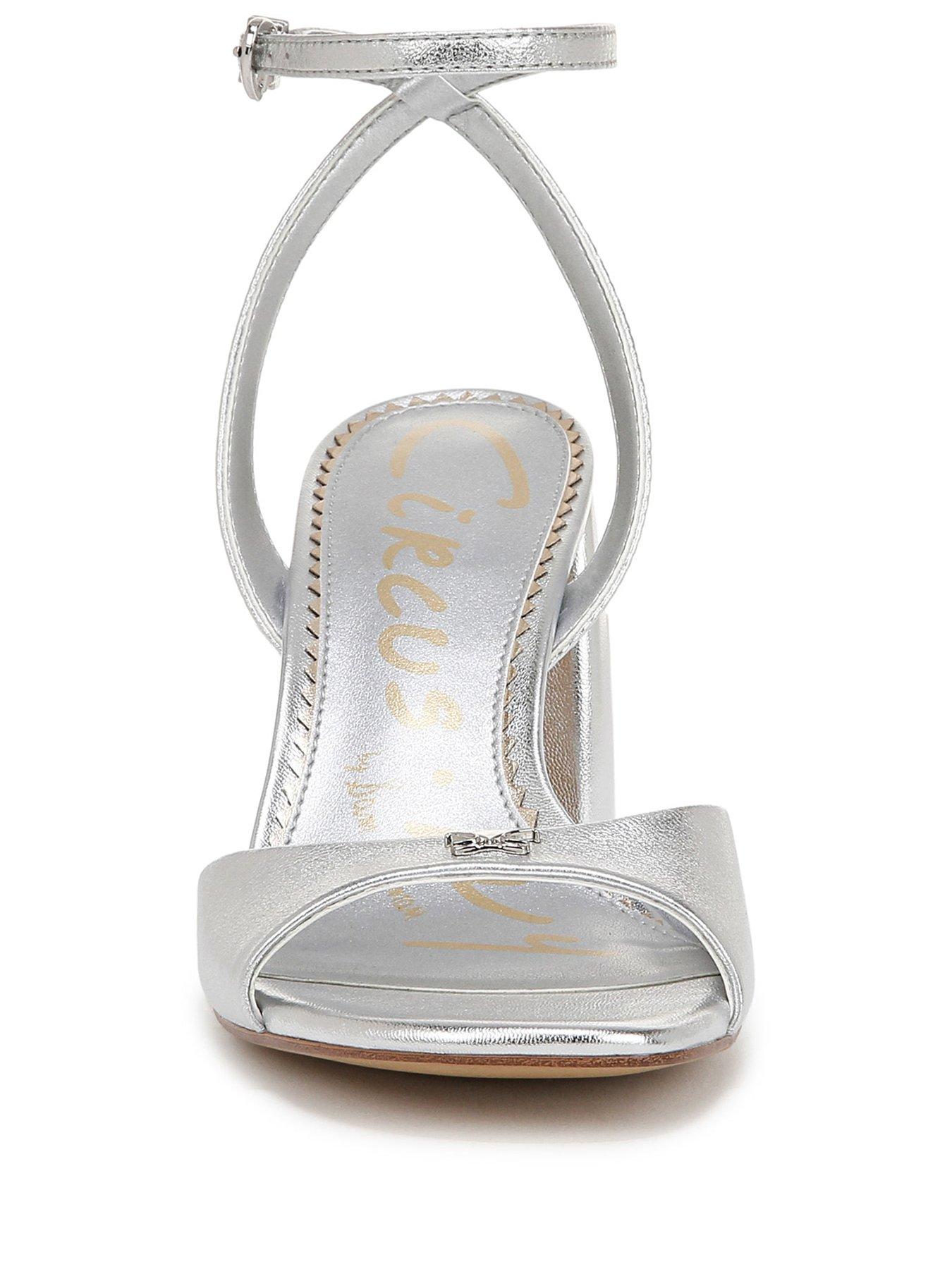 Image 2 of 5 of SAM EDELMAN Aria Ankle Strap Heeled Sandal - Silver