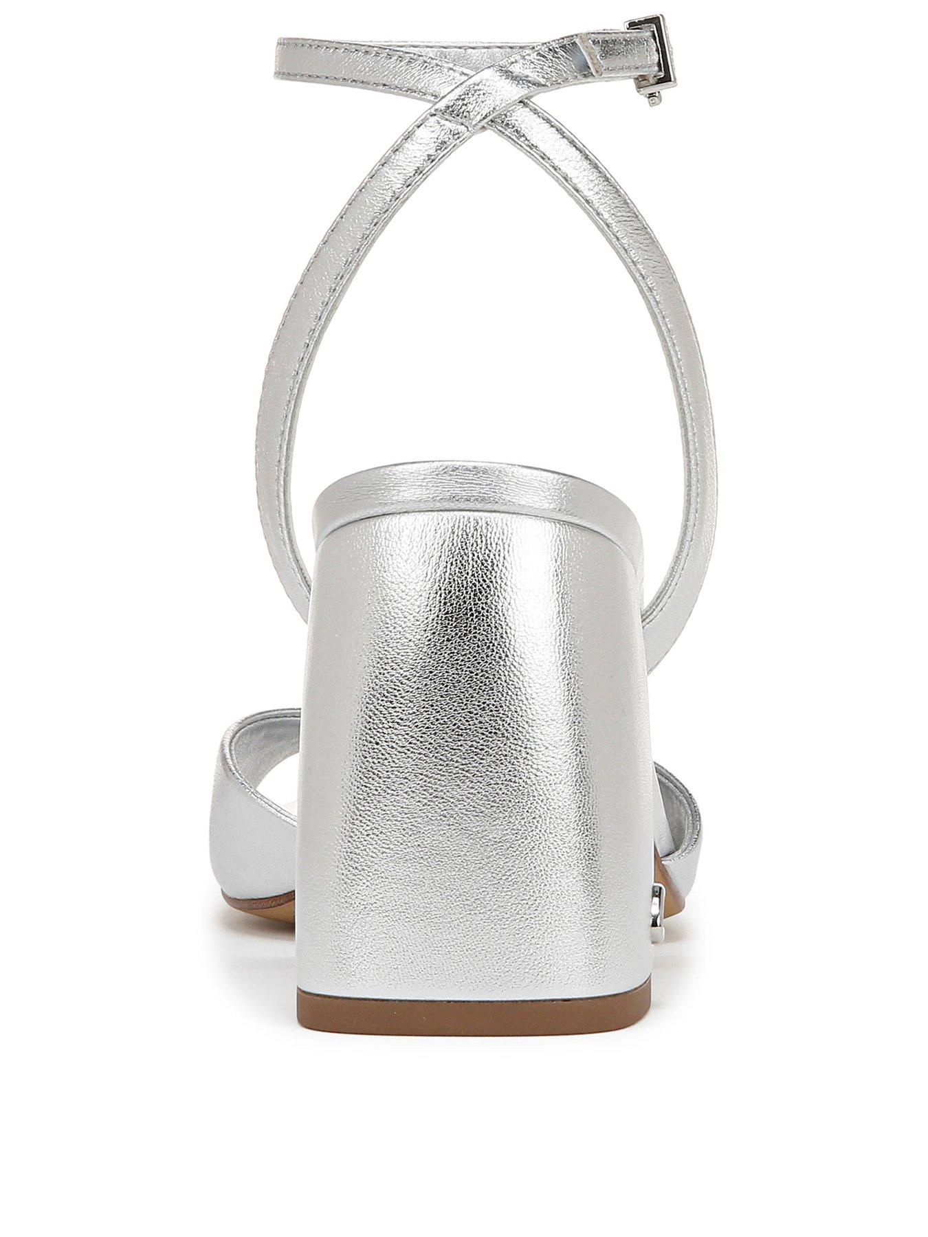 Image 3 of 5 of SAM EDELMAN Aria Ankle Strap Heeled Sandal - Silver