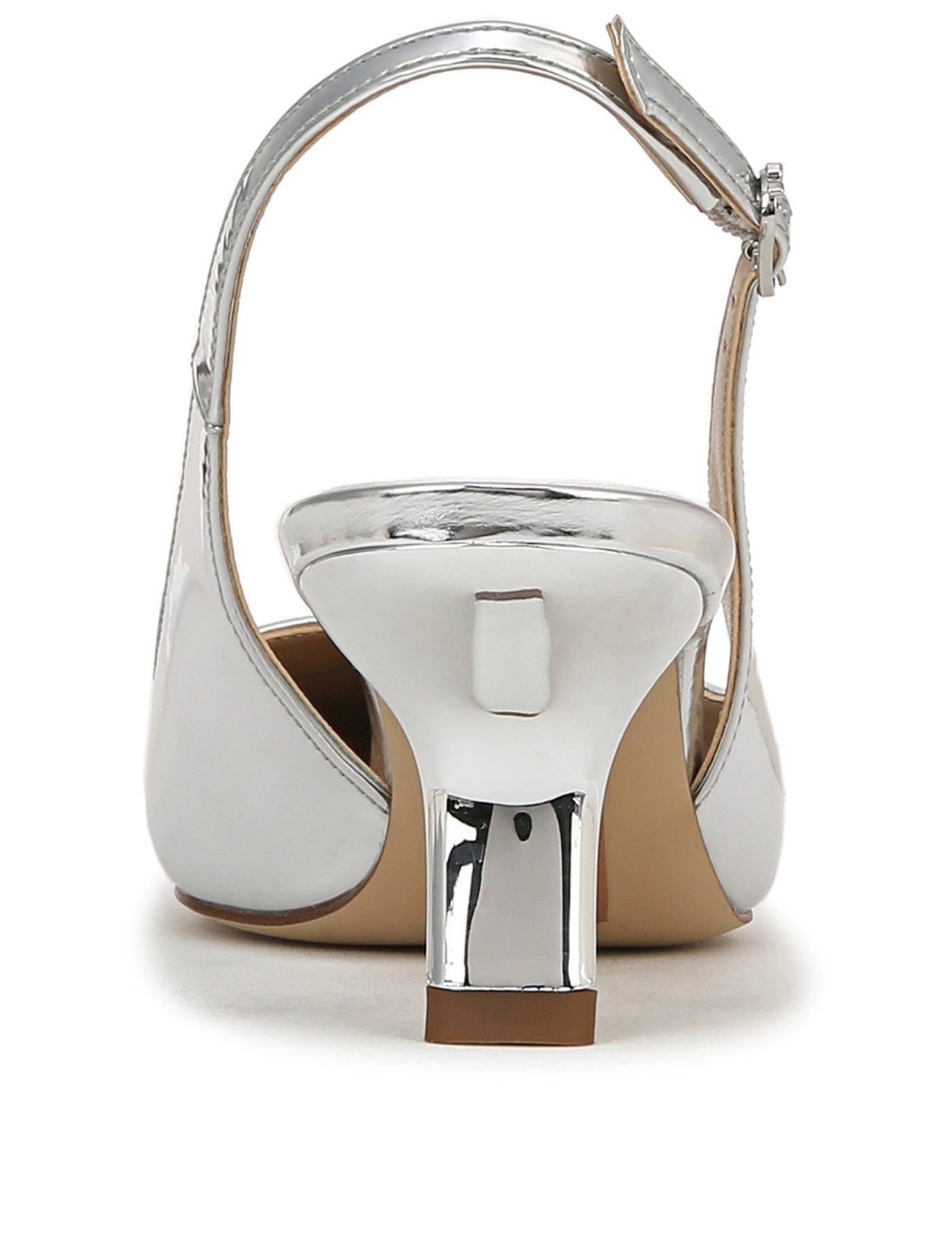 Image 3 of 5 of SAM EDELMAN Bianka Sling Back Heeled Pump - Silver