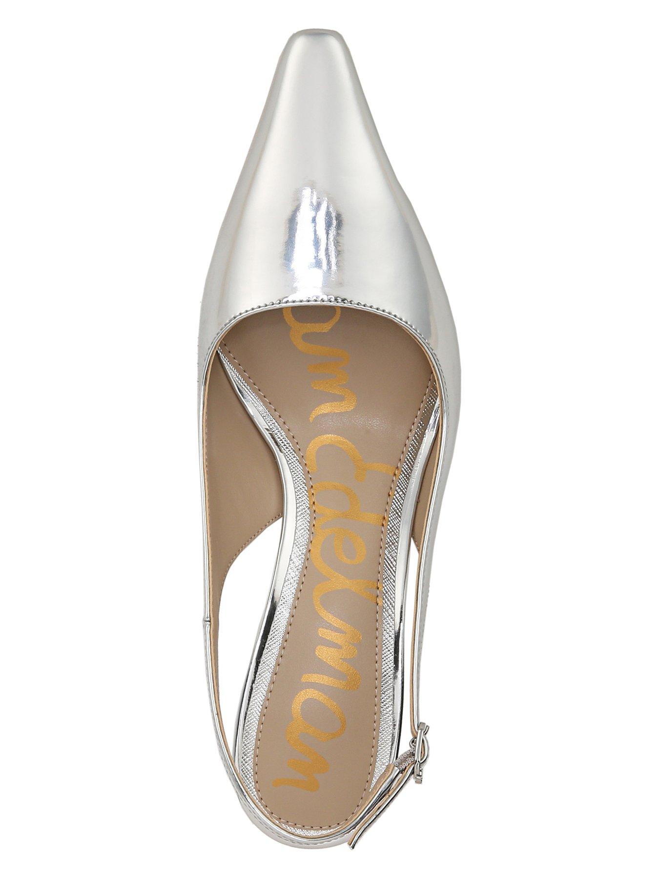 Image 4 of 5 of SAM EDELMAN Bianka Sling Back Heeled Pump - Silver