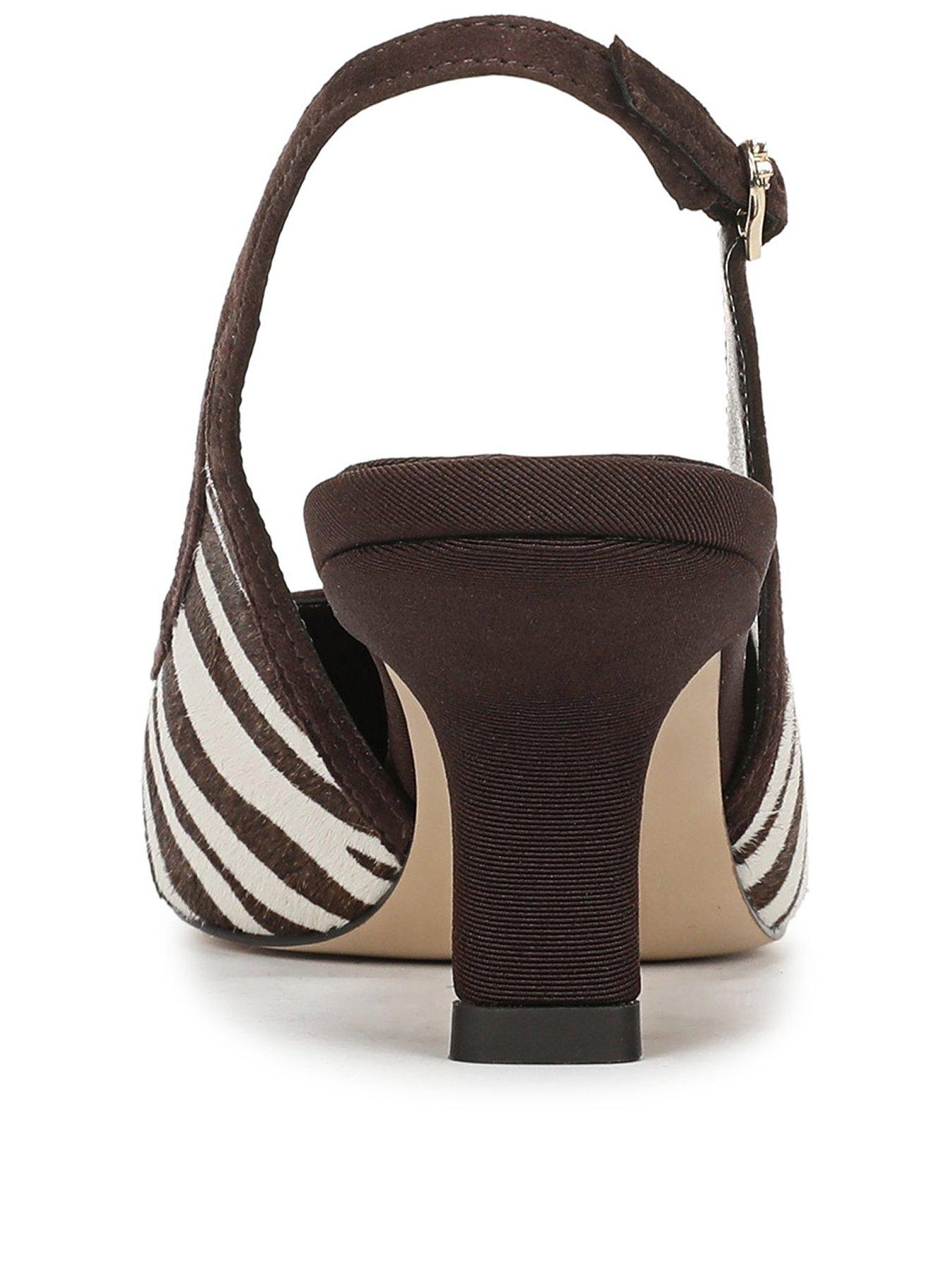 Image 3 of 5 of SAM EDELMAN Bianka Sling Back Heeled Pump - Brown Zebra Print