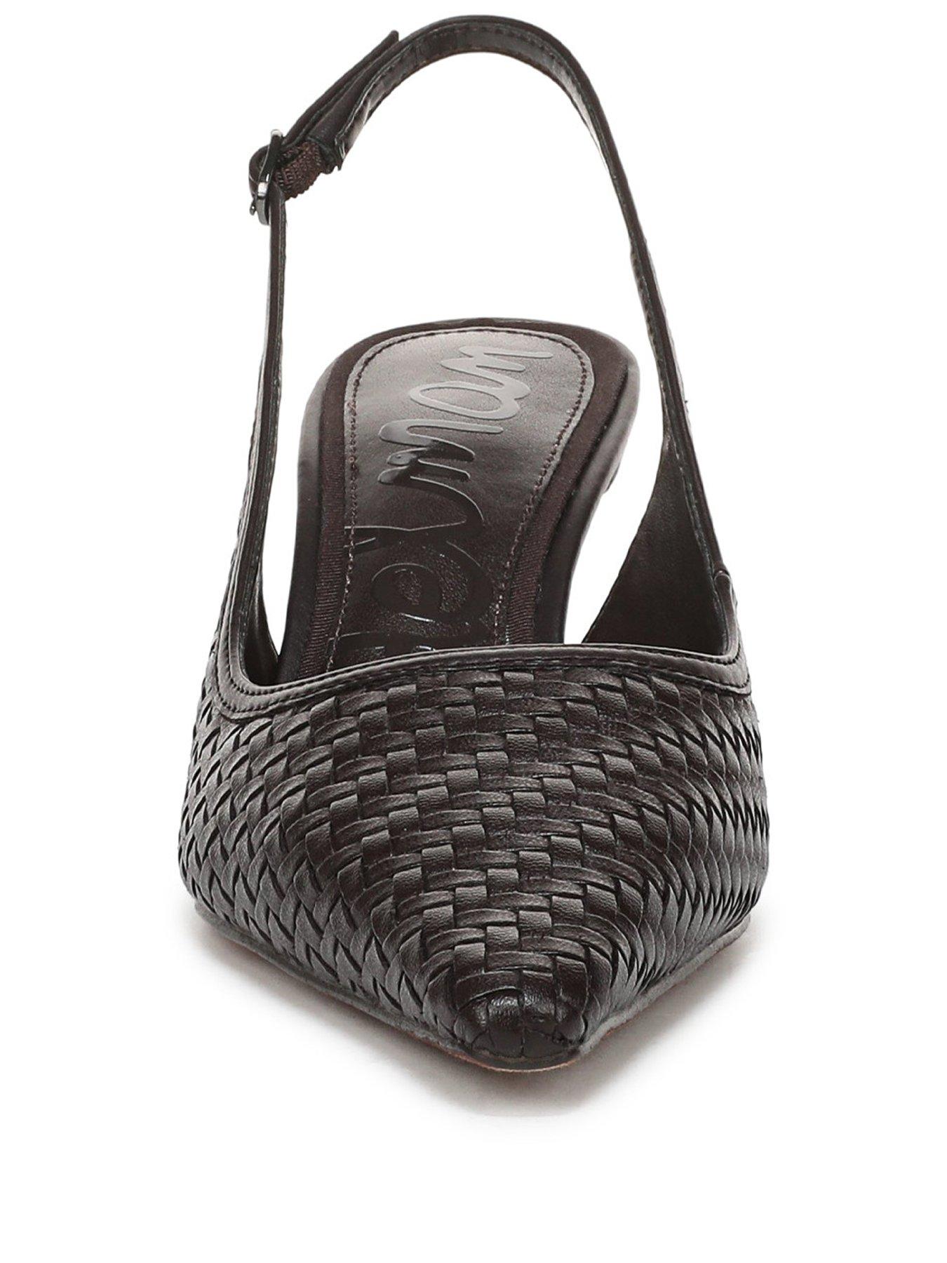 Image 2 of 5 of SAM EDELMAN Bianka Sling Weave Heeled Pump - Brown