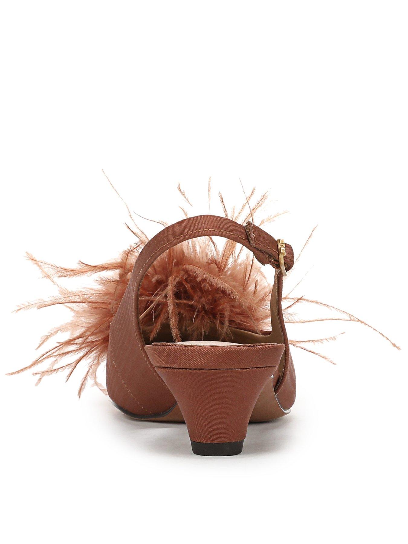 Image 3 of 5 of SAM EDELMAN Finch Feather Kitten Heel Pump - Bourbon