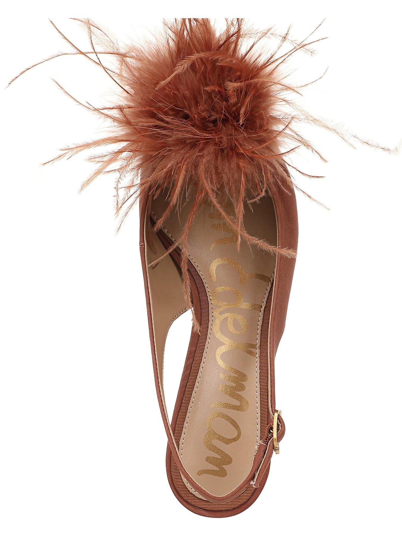 Image 4 of 5 of SAM EDELMAN Finch Feather Kitten Heel Pump - Bourbon