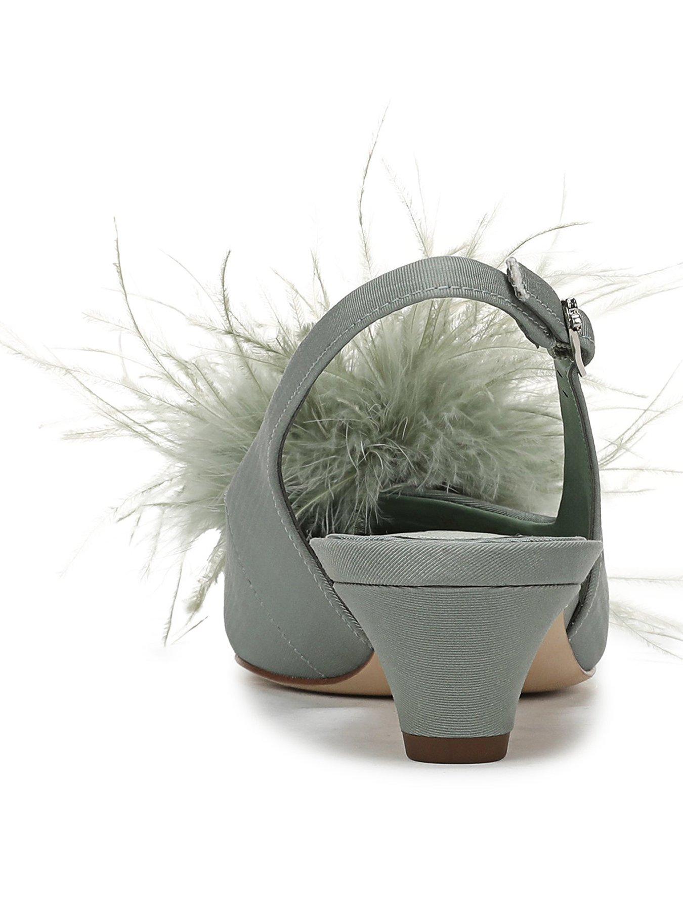 Image 3 of 5 of SAM EDELMAN Finch Feather Kitten Heel Pump - Sage