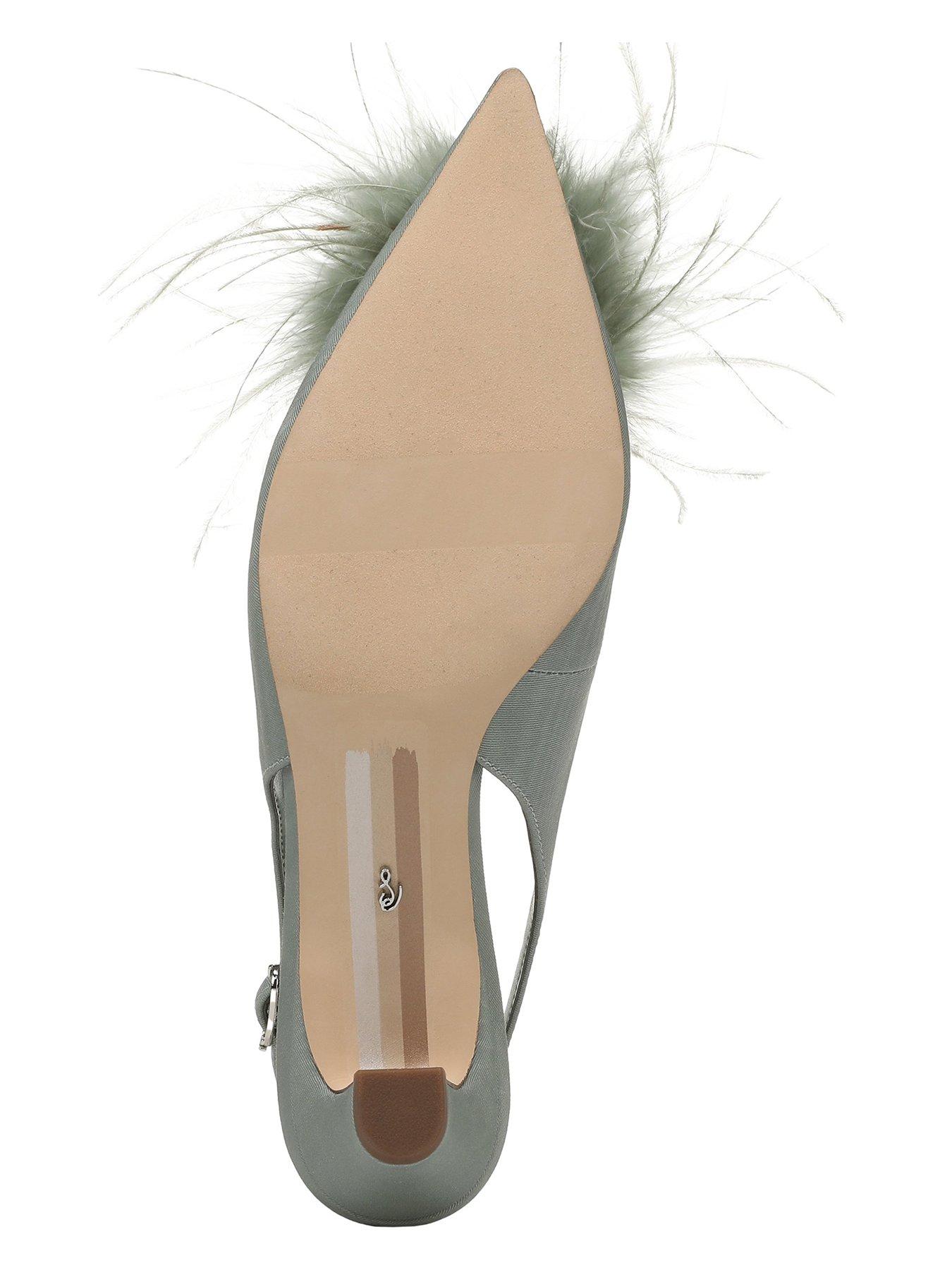 Image 5 of 5 of SAM EDELMAN Finch Feather Kitten Heel Pump - Sage