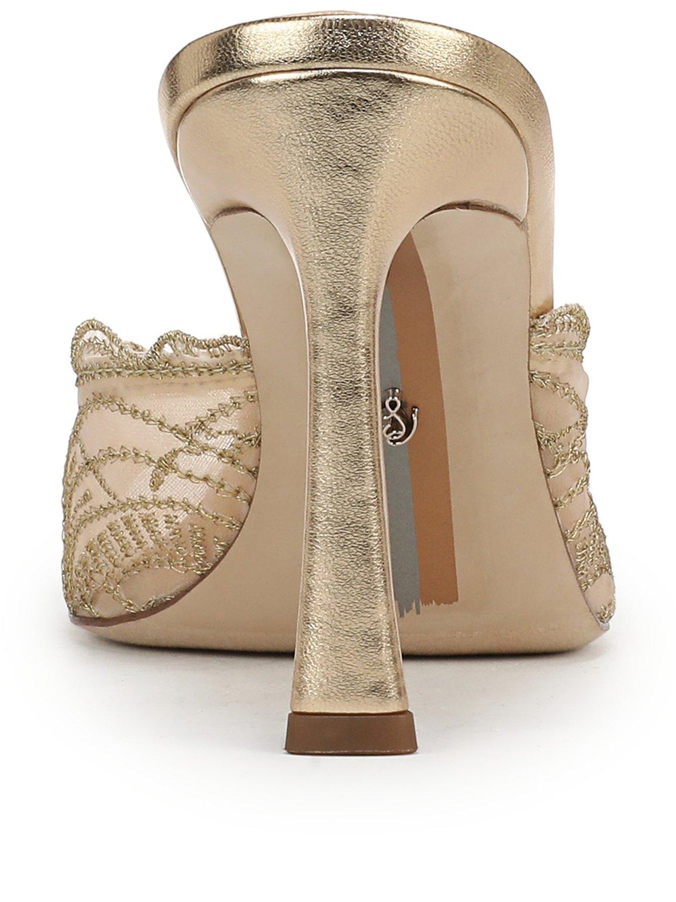 Image 3 of 5 of SAM EDELMAN Iva Heel Mule - Amber Gold