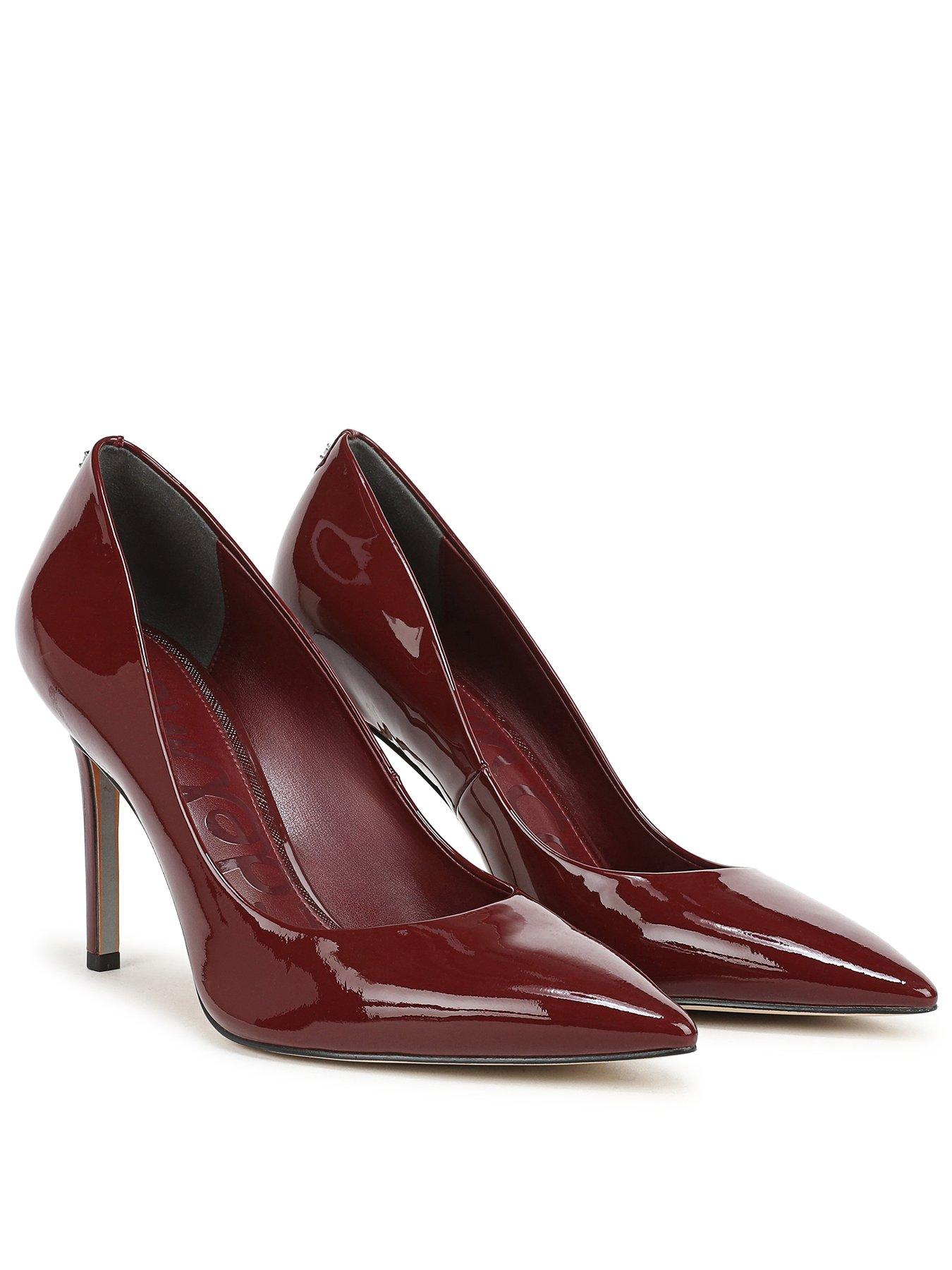 Image 1 of 5 of SAM EDELMAN Hazel Patent Heel Shoe - Red
