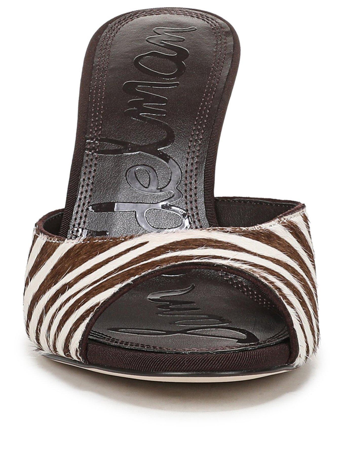 Image 2 of 5 of SAM EDELMAN Jeanie Heeled Zebra Mule - Brown