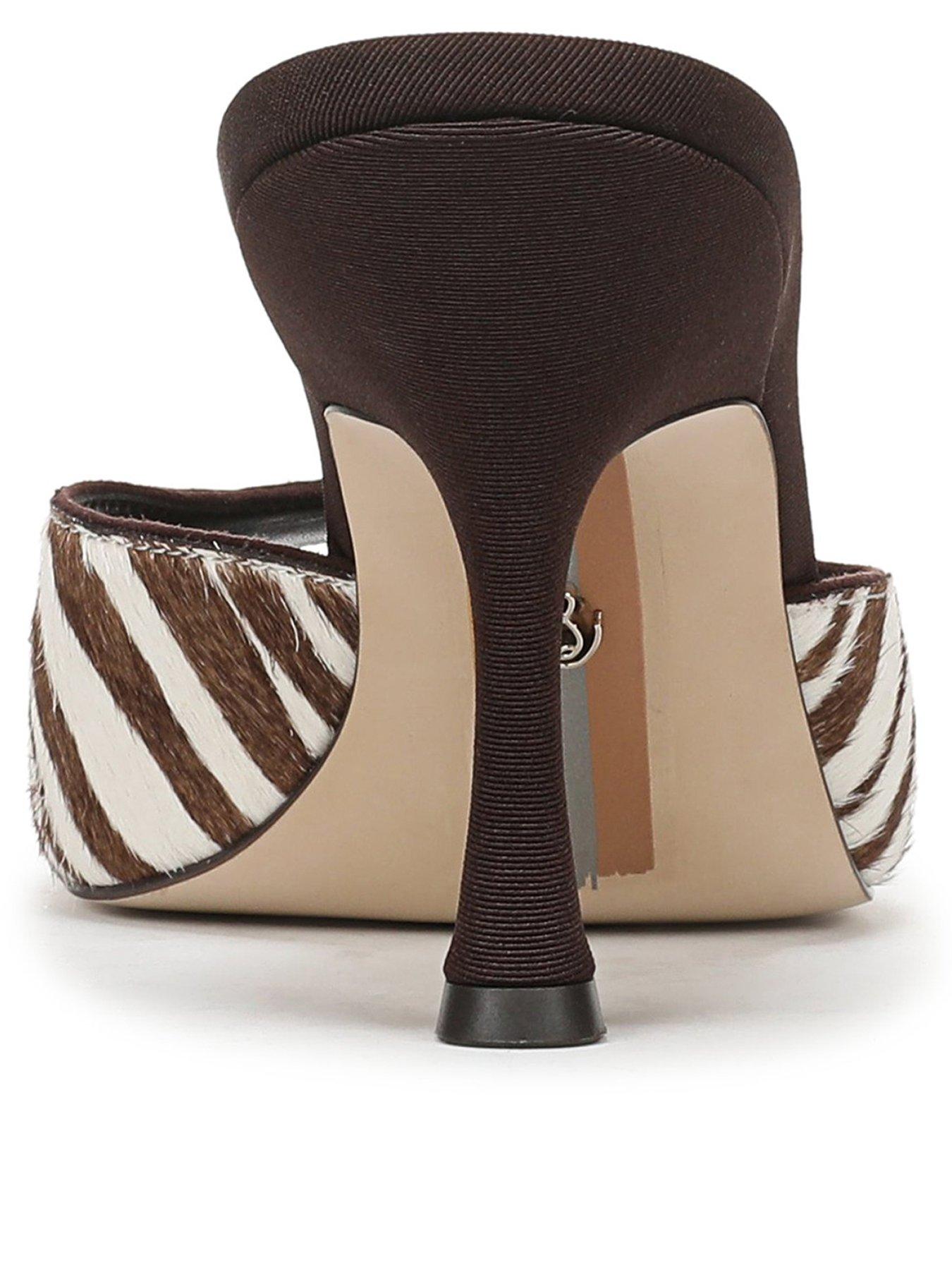 Image 3 of 5 of SAM EDELMAN Jeanie Heeled Zebra Mule - Brown