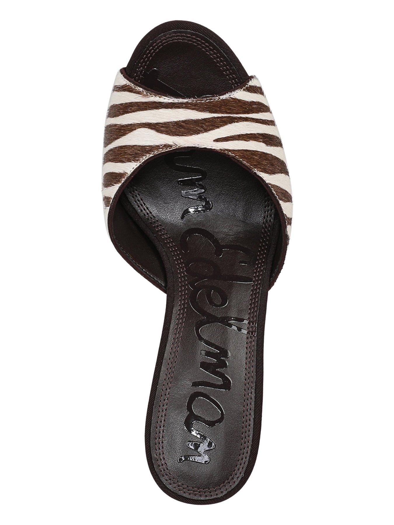 Image 4 of 5 of SAM EDELMAN Jeanie Heeled Zebra Mule - Brown