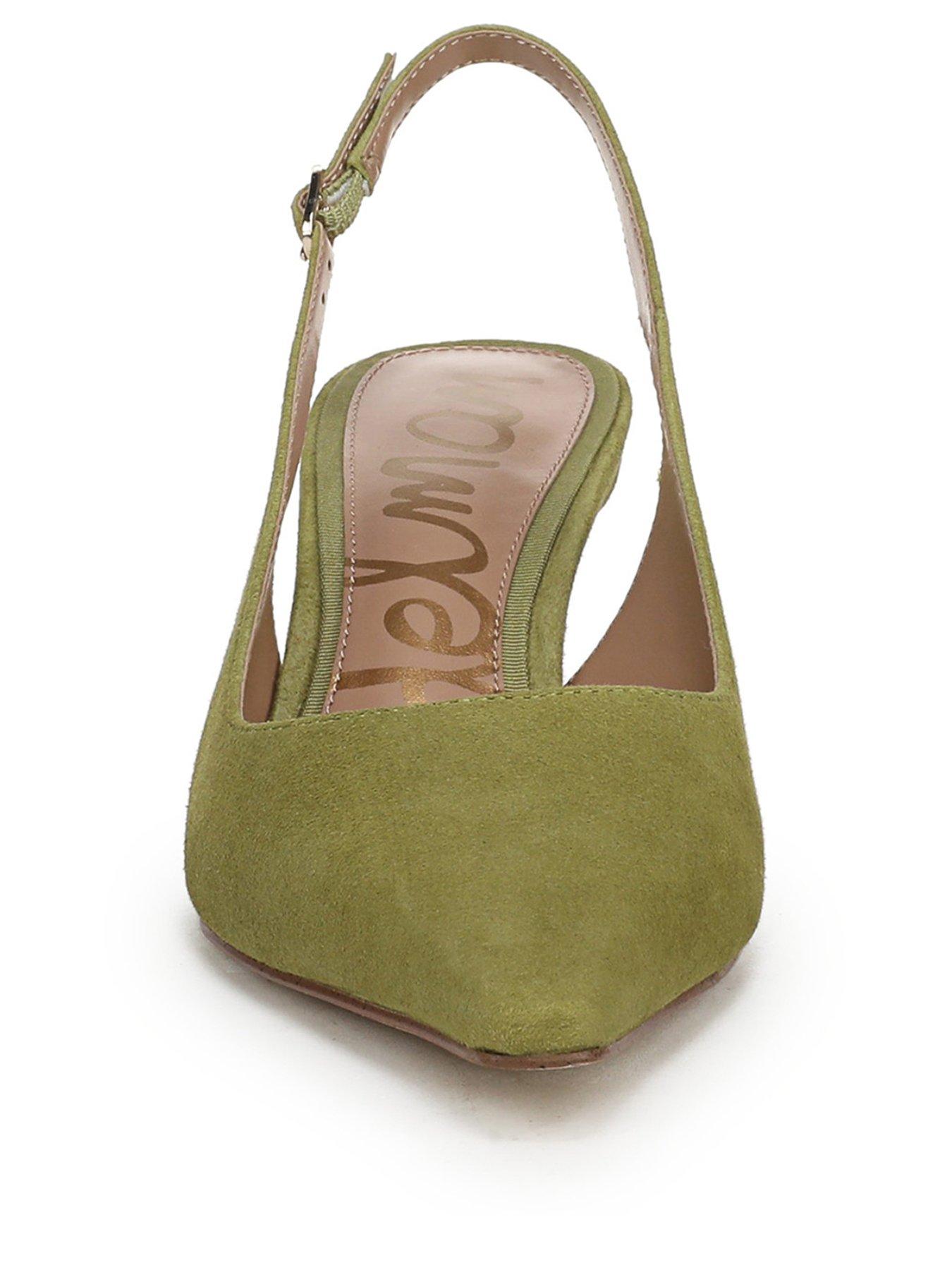 Image 2 of 5 of SAM EDELMAN Bianka Sling Back Heeled Pump - Olive Green
