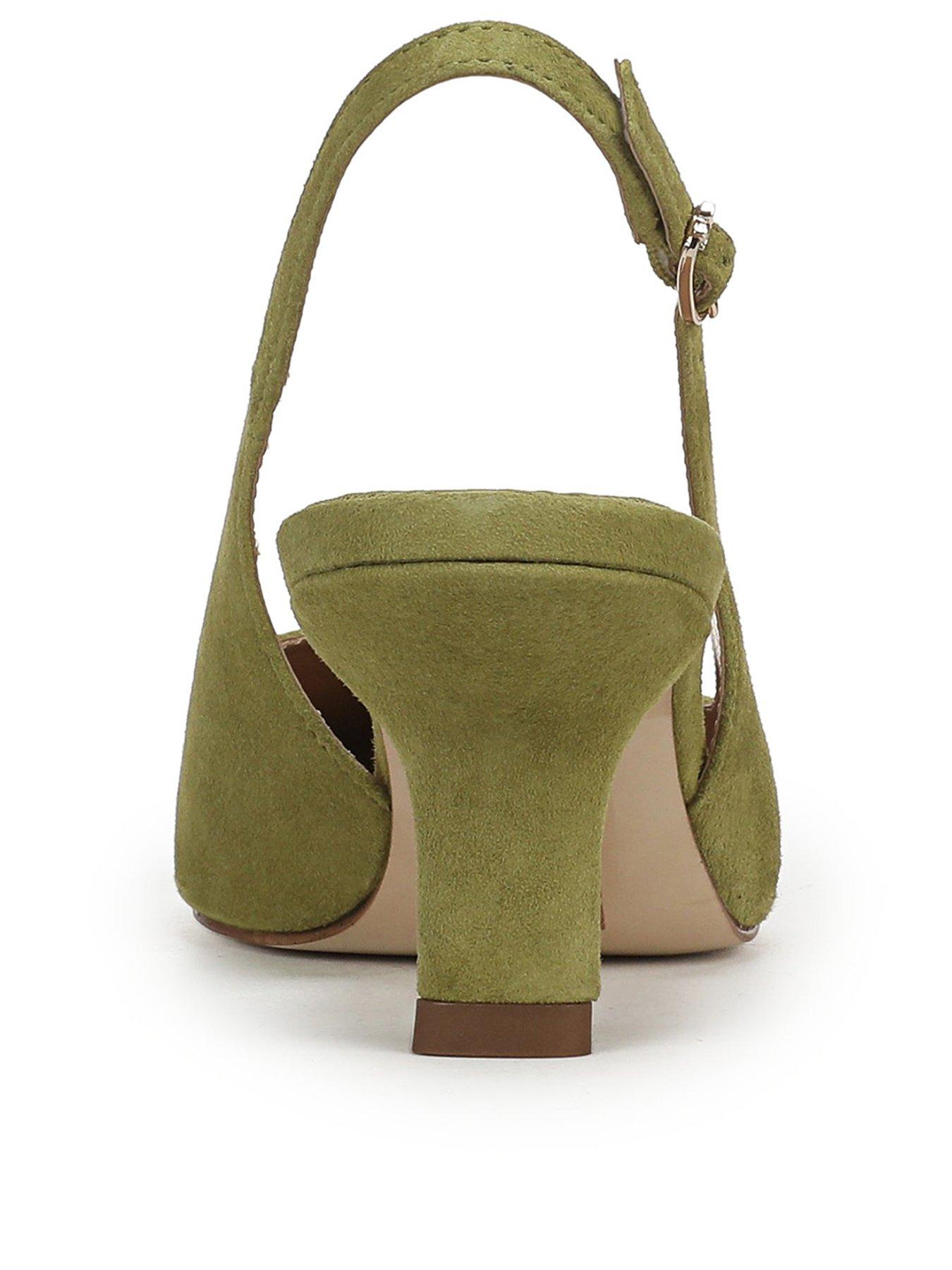 Image 3 of 5 of SAM EDELMAN Bianka Sling Back Heeled Pump - Olive Green