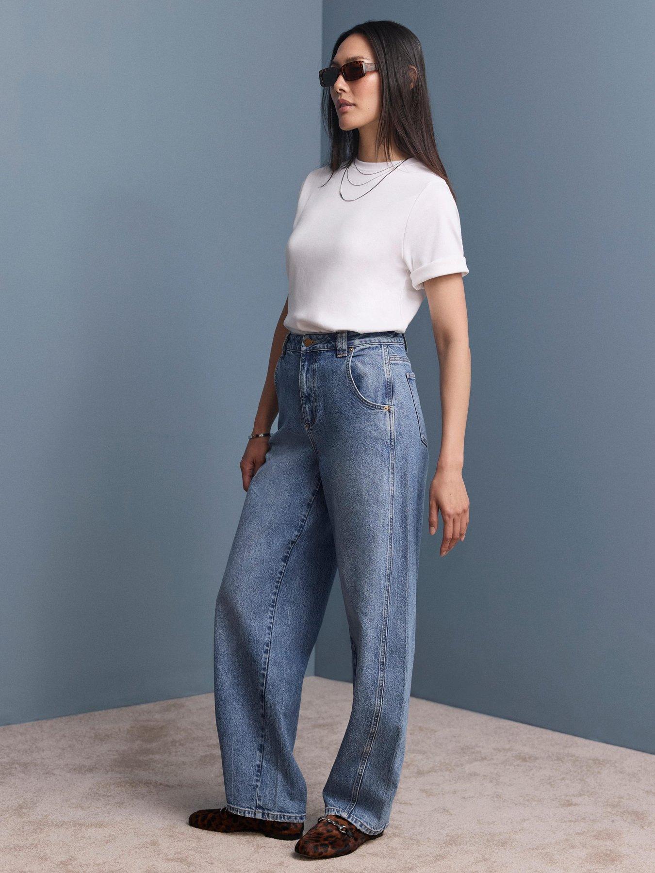 Image 2 of 6 of Mint Velvet Indigo Relaxed Barrel Jeans - Blue
