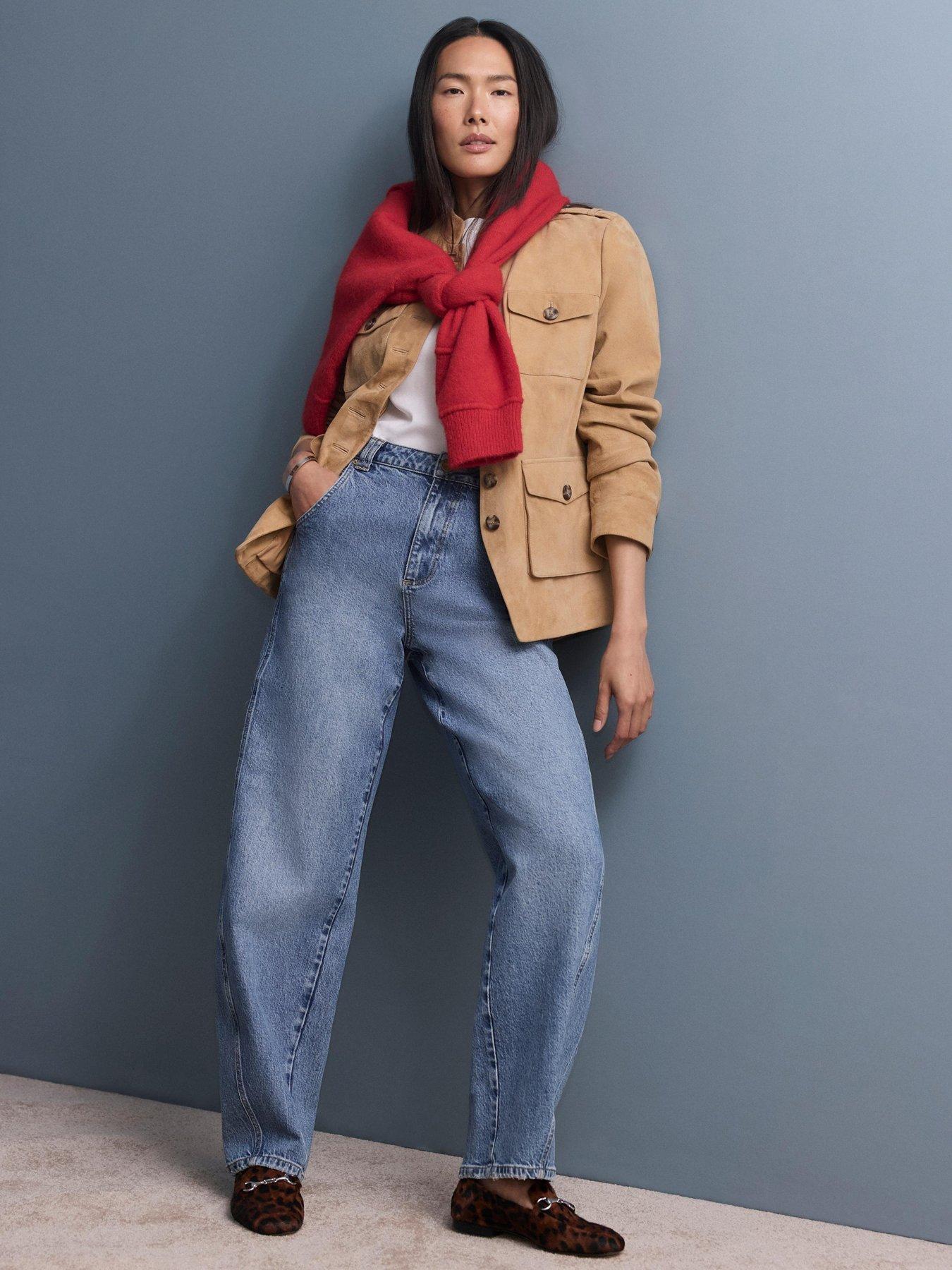 Image 3 of 6 of Mint Velvet Indigo Relaxed Barrel Jeans - Blue