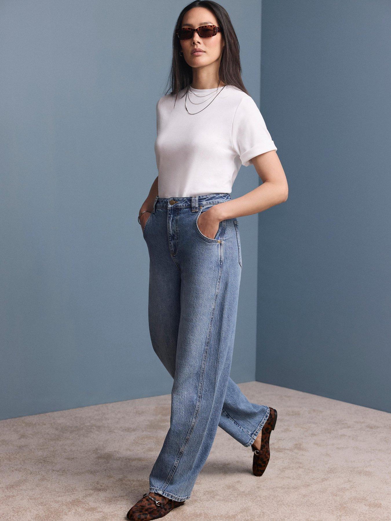 Image 4 of 6 of Mint Velvet Indigo Relaxed Barrel Jeans - Blue