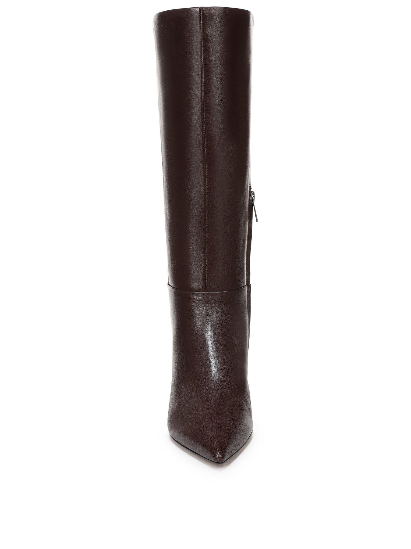 Image 2 of 5 of SAM EDELMAN Renee Pointed Leather Knee High Boot - Brown