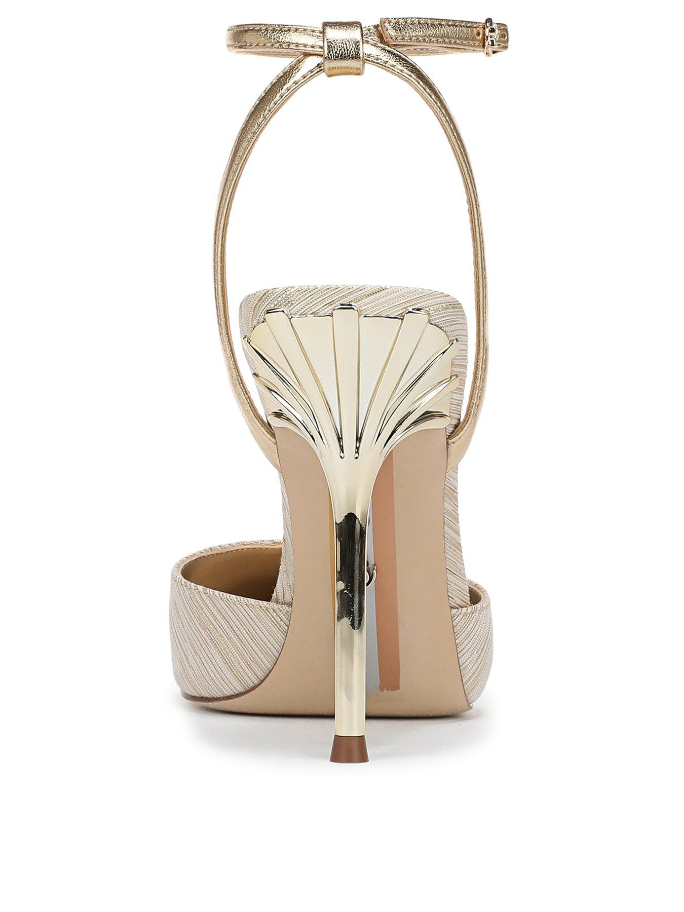 Image 3 of 5 of SAM EDELMAN Osha Ankle Strap Court Heel - Amber Gold