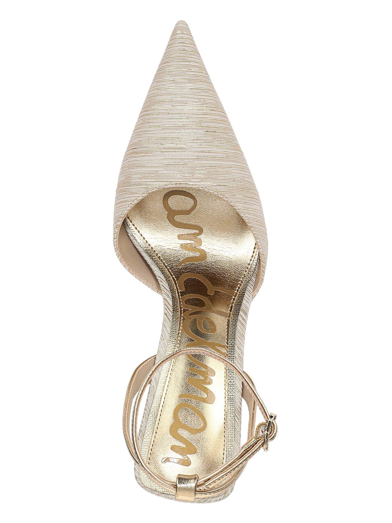 Image 4 of 5 of SAM EDELMAN Osha Ankle Strap Court Heel - Amber Gold