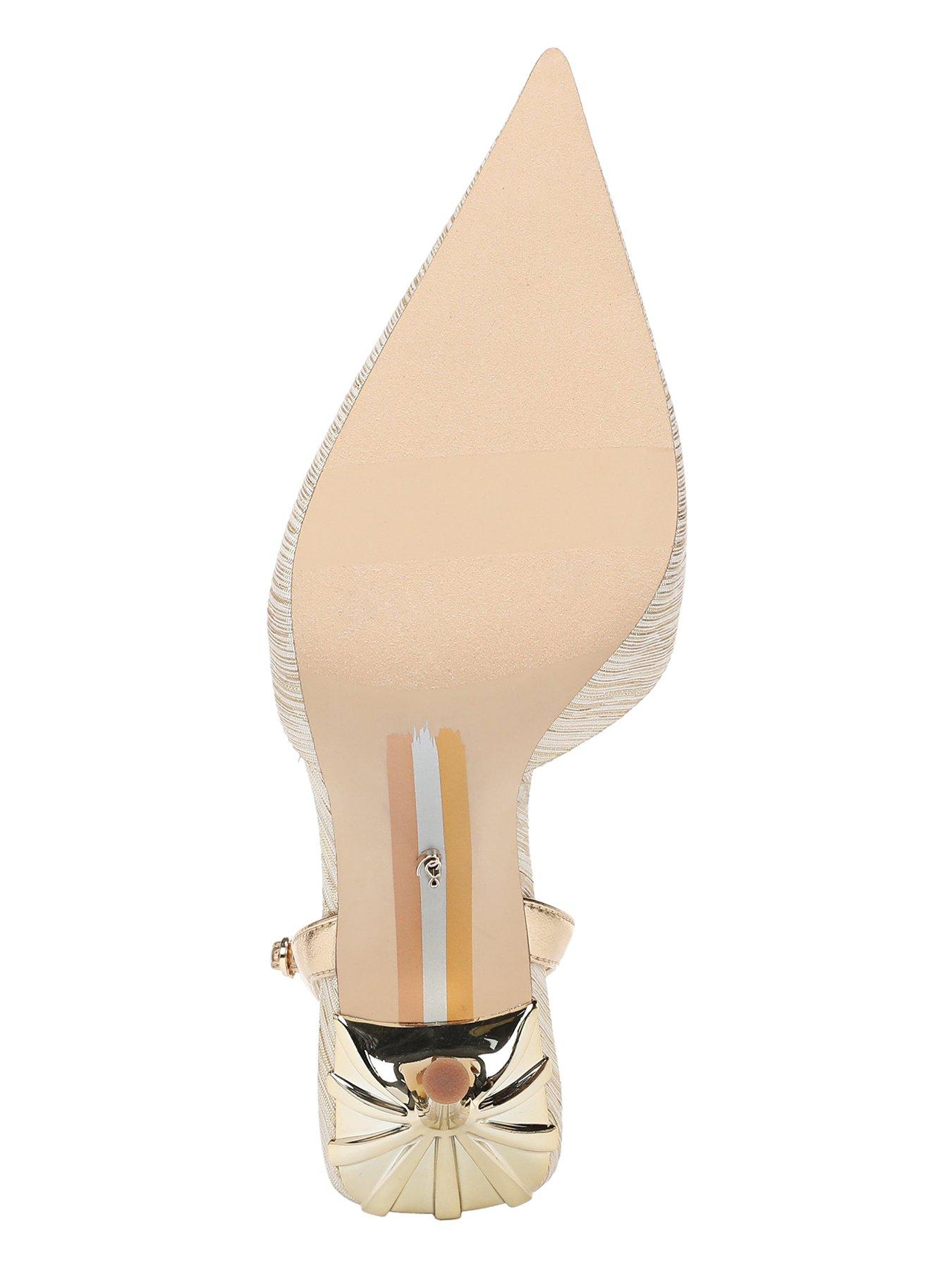 Image 5 of 5 of SAM EDELMAN Osha Ankle Strap Court Heel - Amber Gold