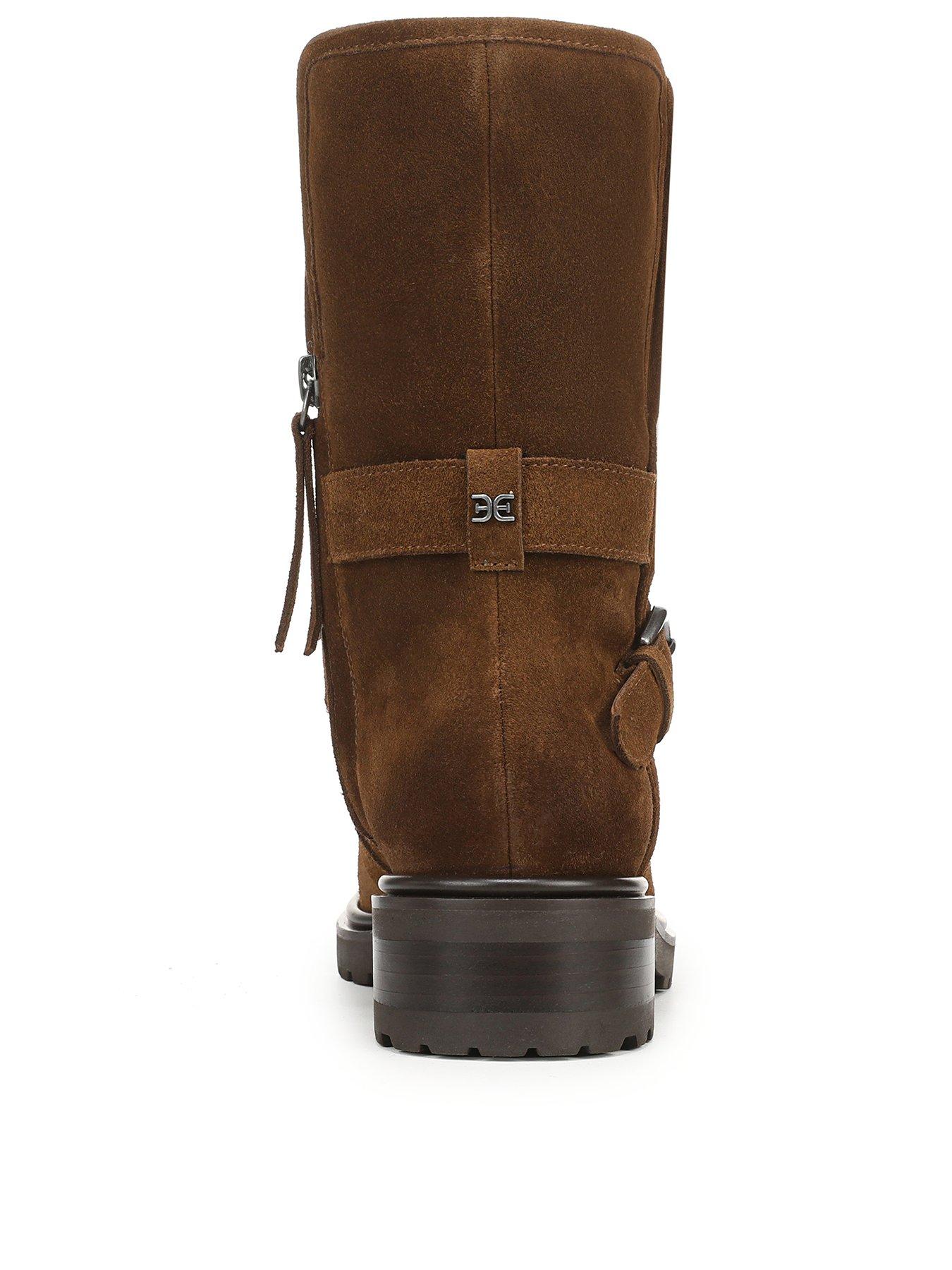 Image 3 of 6 of SAM EDELMAN Sophi Buckle Fur Lined Calf Boot - Brown