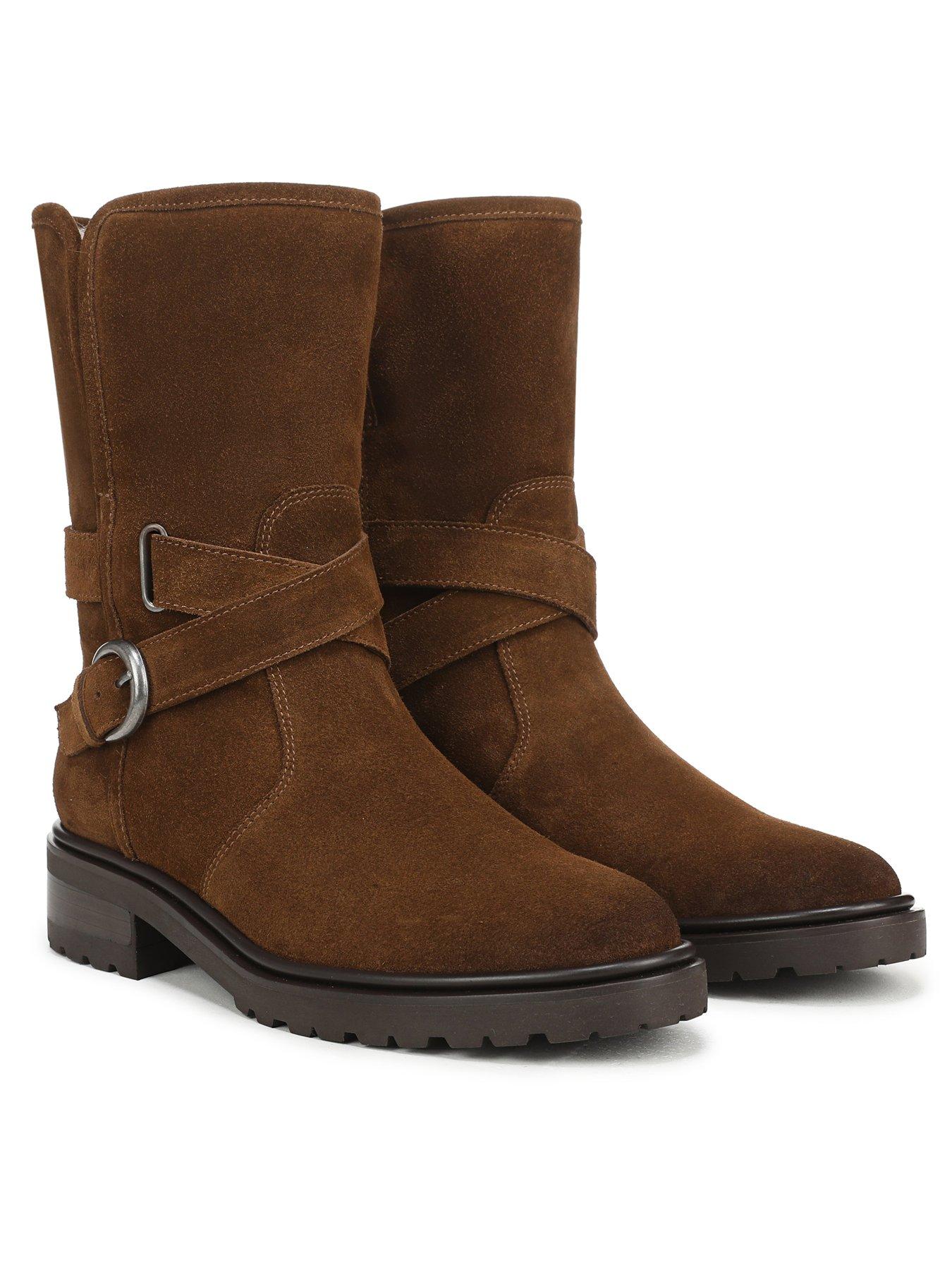 Image 6 of 6 of SAM EDELMAN Sophi Buckle Fur Lined Calf Boot - Brown
