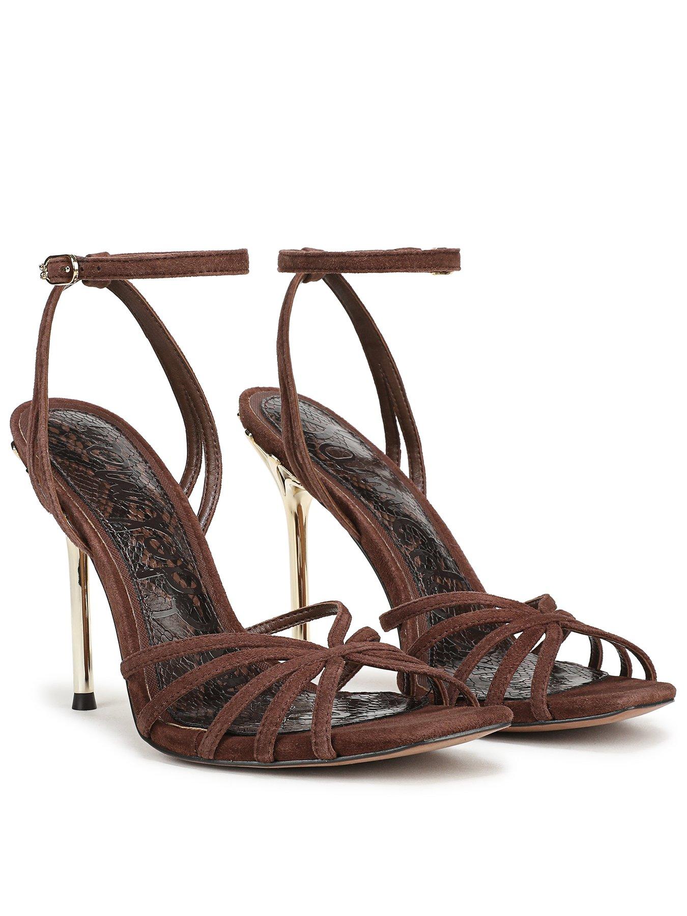 Image 1 of 5 of SAM EDELMAN Lili Strap Heel Sandal - Brown