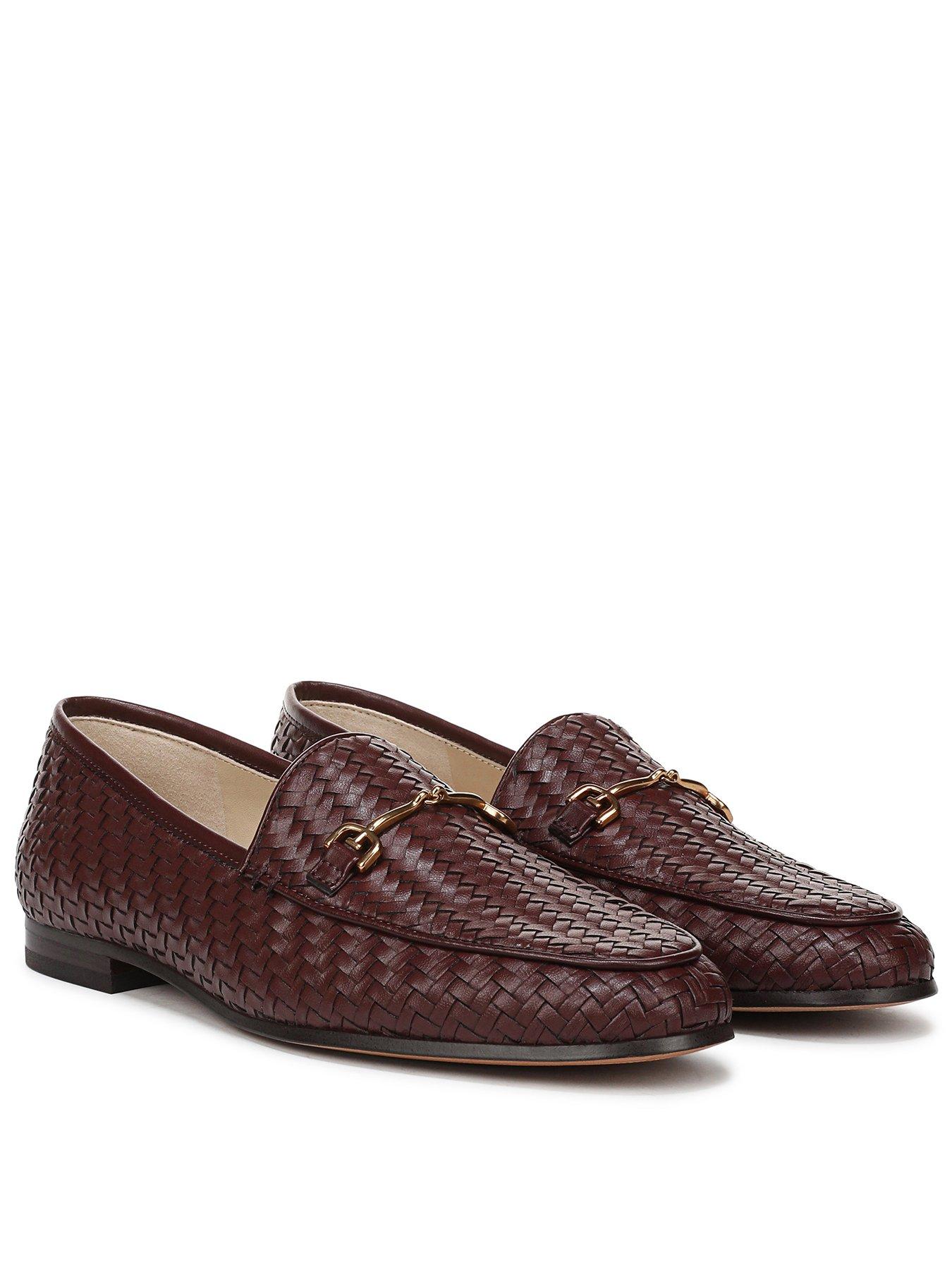 SAM EDELMAN Loraine Leather Weave Loafer - Red