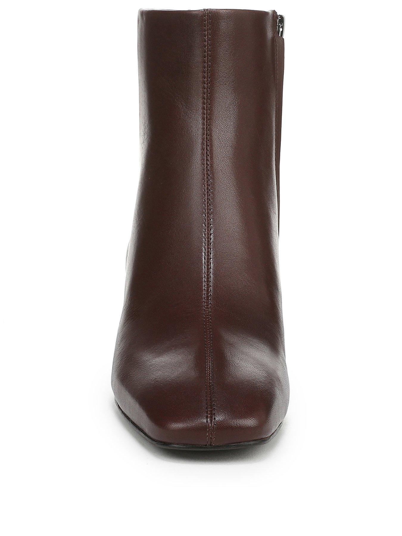 Image 2 of 5 of SAM EDELMAN Paige Block Heel Ankle Boot - Brown Leather