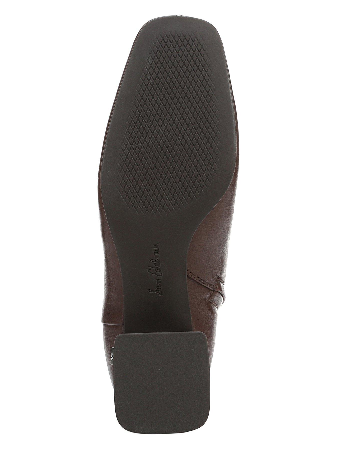Image 5 of 5 of SAM EDELMAN Paige Block Heel Ankle Boot - Brown Leather
