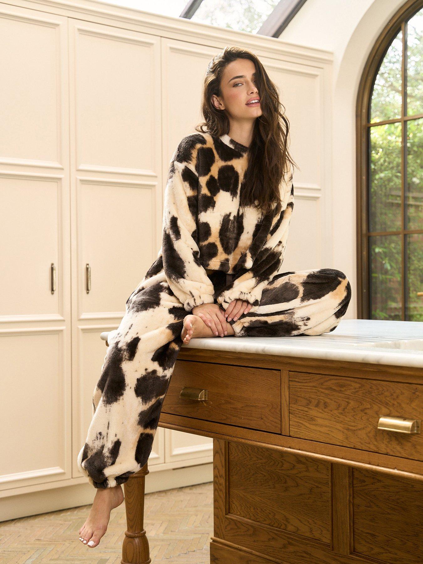 Jim Jam The Label Animal Bow Lounge Set - Brown