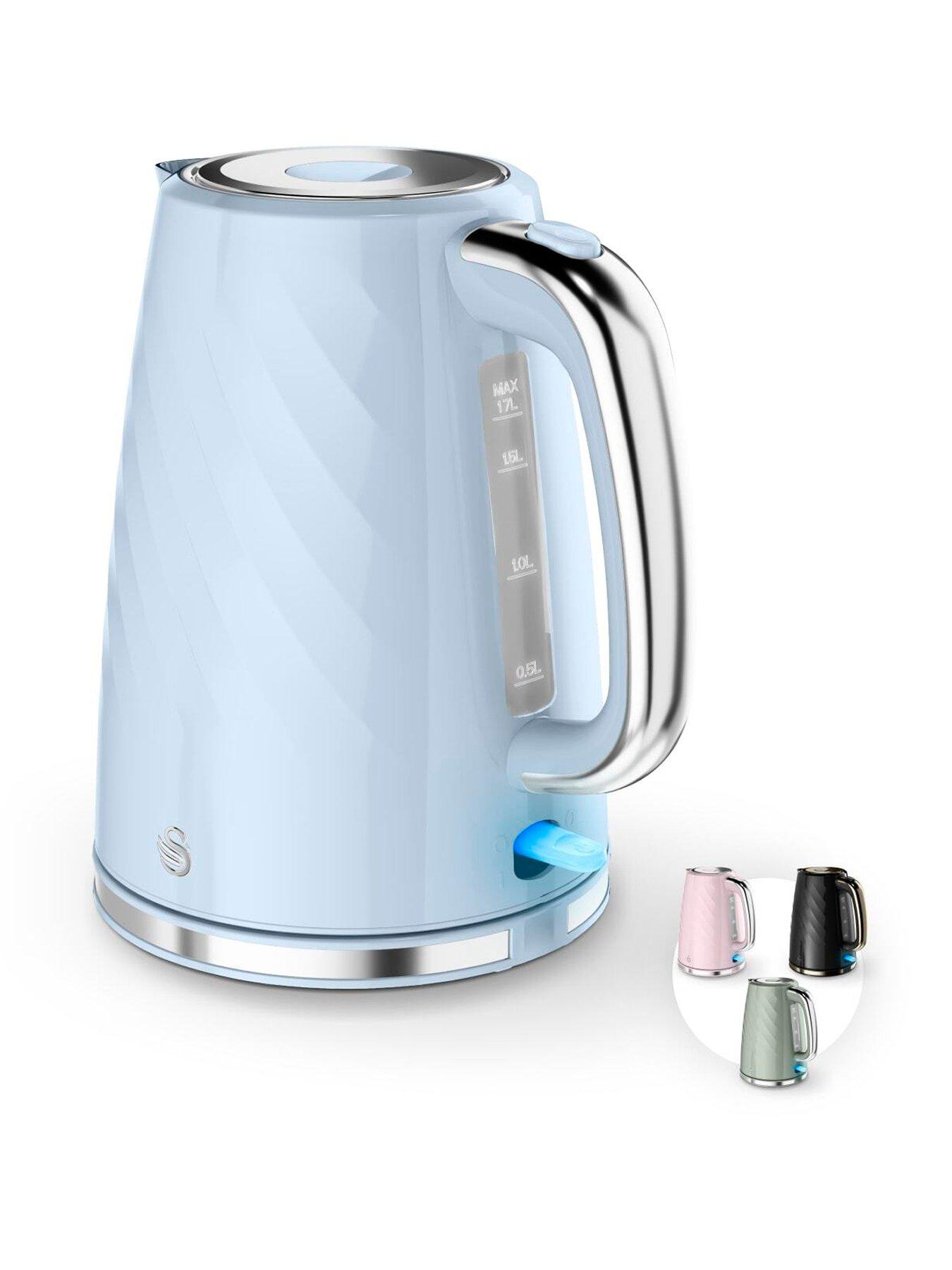 Swan Windsor 1.7L Kettle - Rapid Boil, Anti-Slip Feet, 3kW - Blue