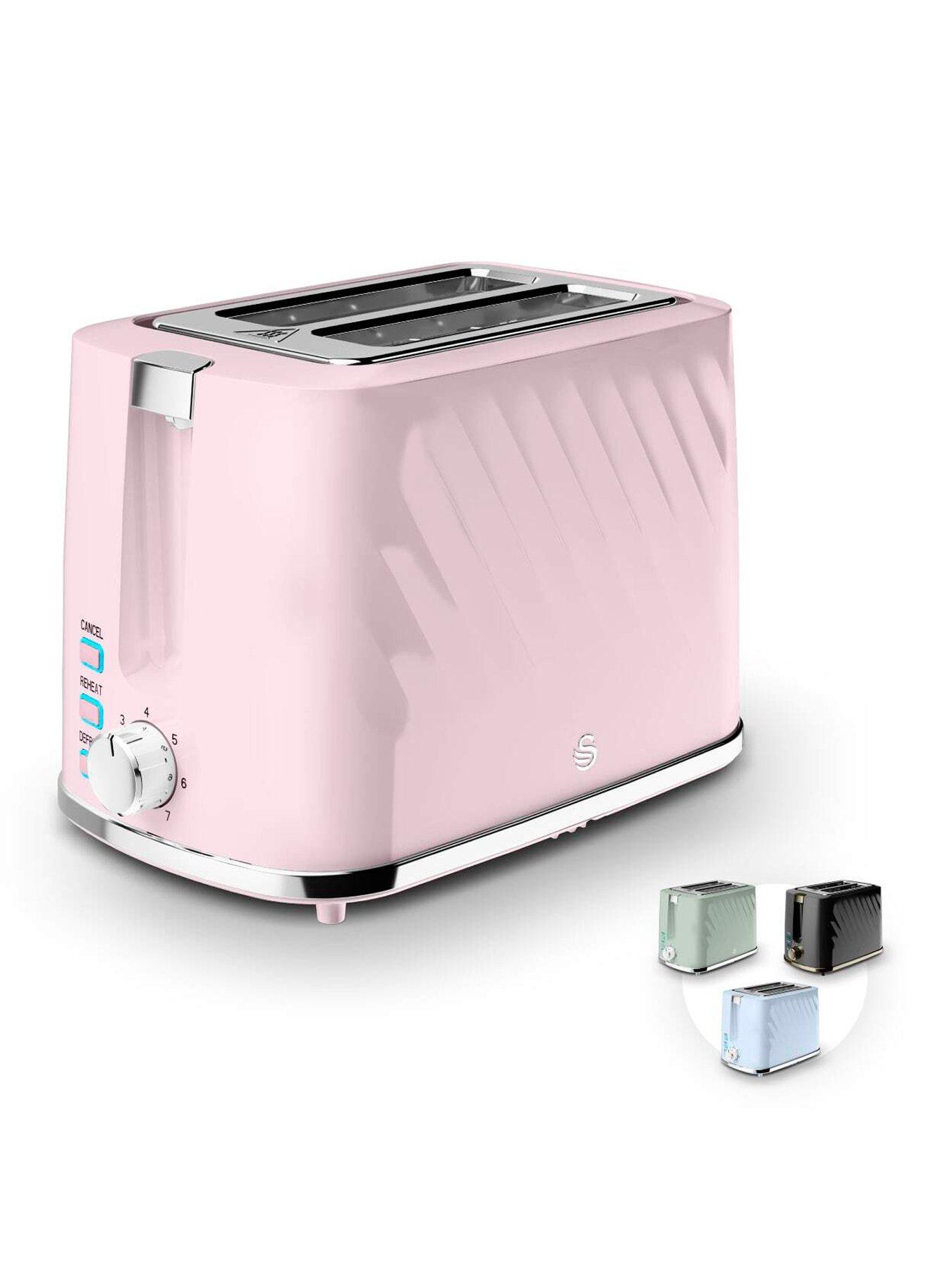 Image 1 of 7 of Swan Windsor 2 Slice Toaster with 7 Browning Levels, 900W, Pink