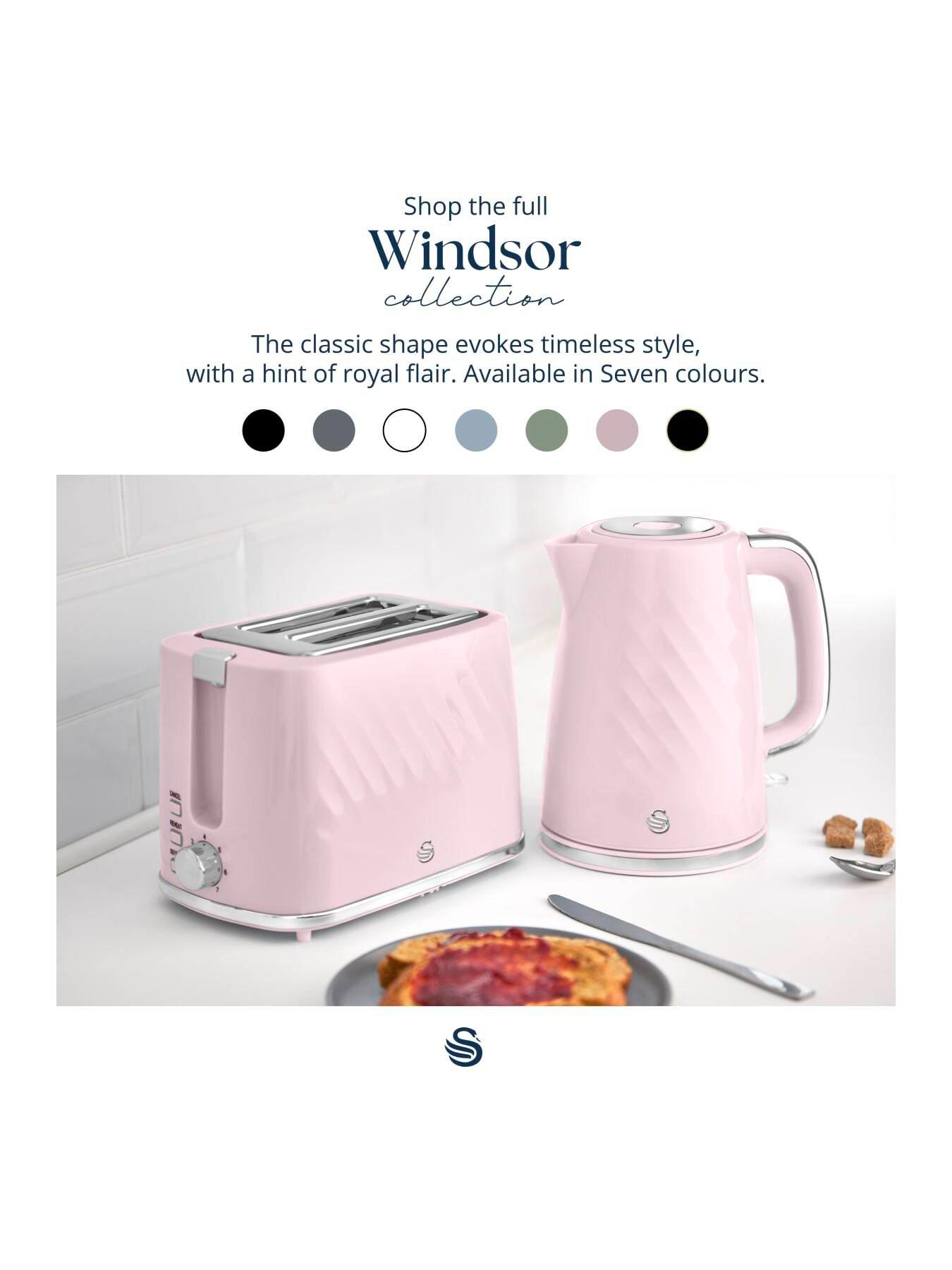 Image 5 of 7 of Swan Windsor 2 Slice Toaster with 7 Browning Levels, 900W, Pink