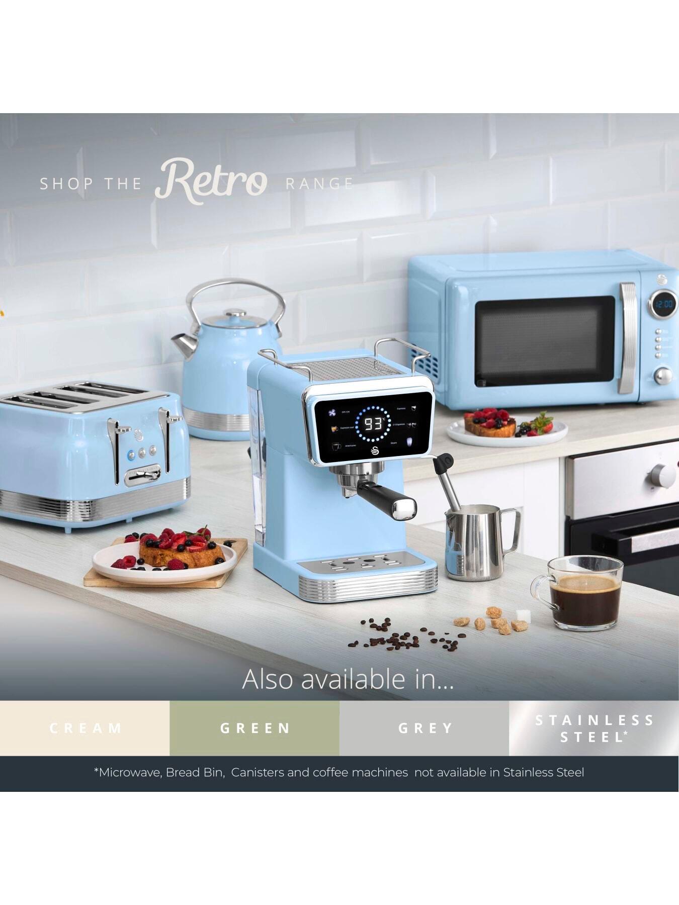 Image 5 of 7 of Swan Retro Pump Espresso 1-5-Litre&nbsp;Digital Coffee Machine - Blue