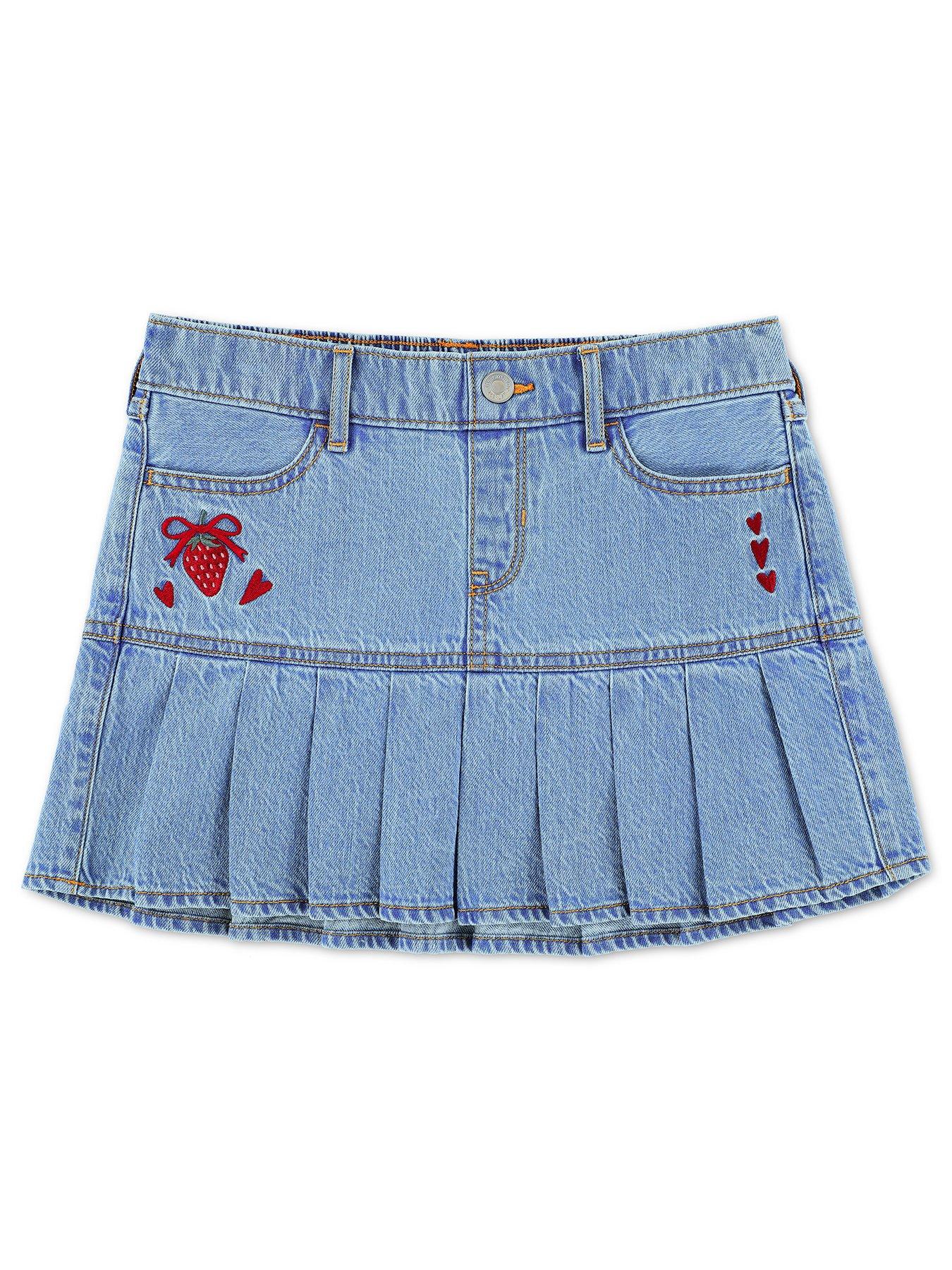 Abercrombie & Fitch Girls' Drop Waist Pleated Mini Skirt - Blue
