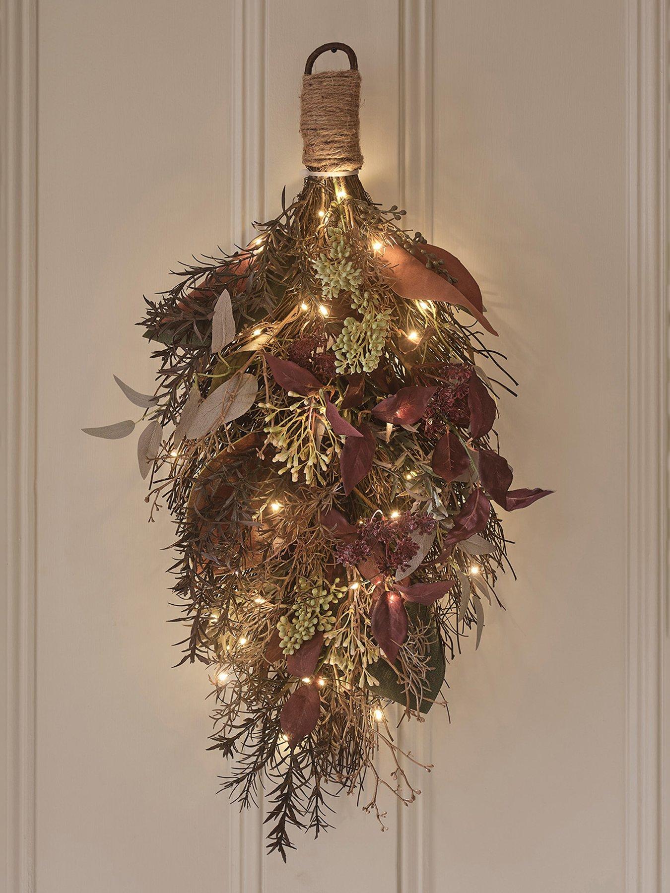 Image 4 of 6 of Lights4Fun Pre Lit Autumn Winter Bough
