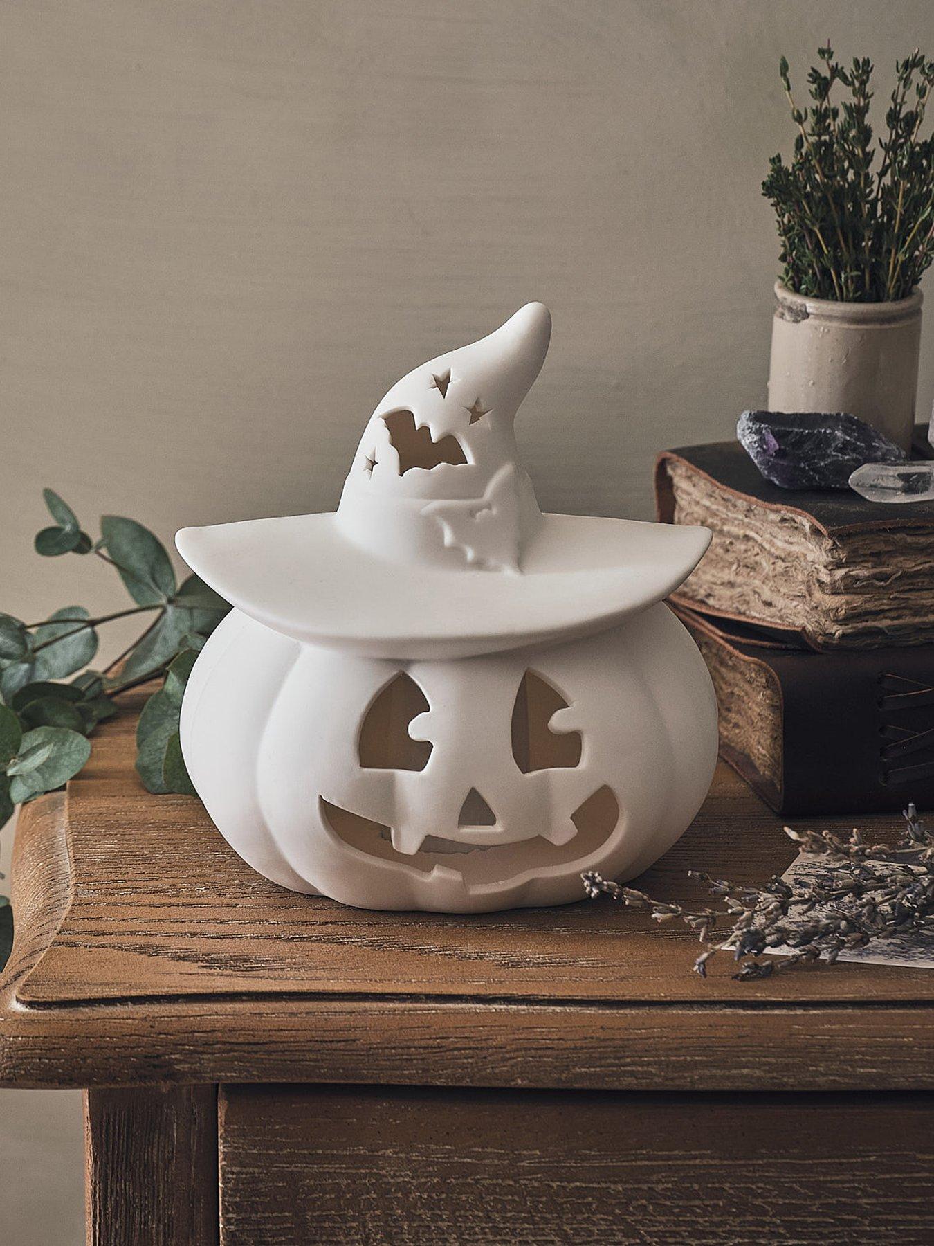 Image 2 of 2 of Lights4Fun Ceramic Halloween Pumpkin