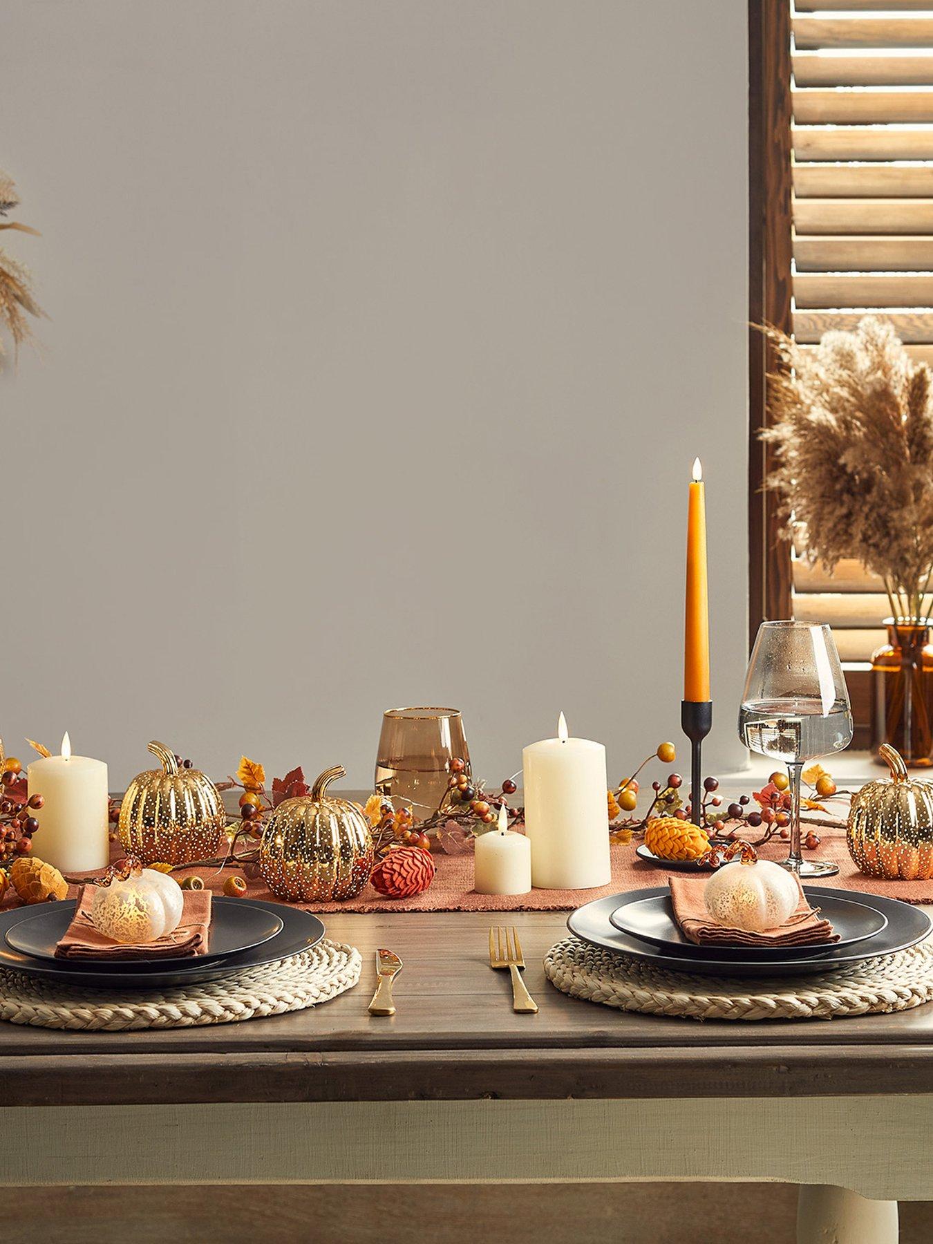 Image 3 of 6 of Lights4Fun 6 Truglow Autumnal Remote Controlled LED Taper Candles