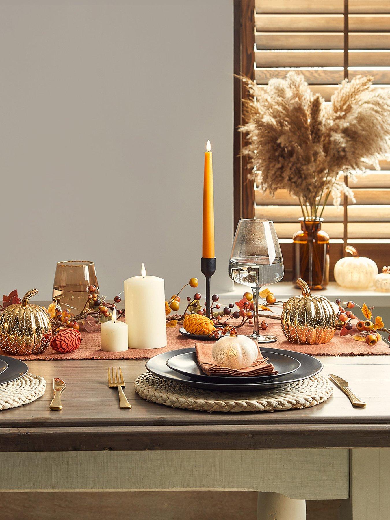Image 4 of 6 of Lights4Fun 6 Truglow Autumnal Remote Controlled LED Taper Candles
