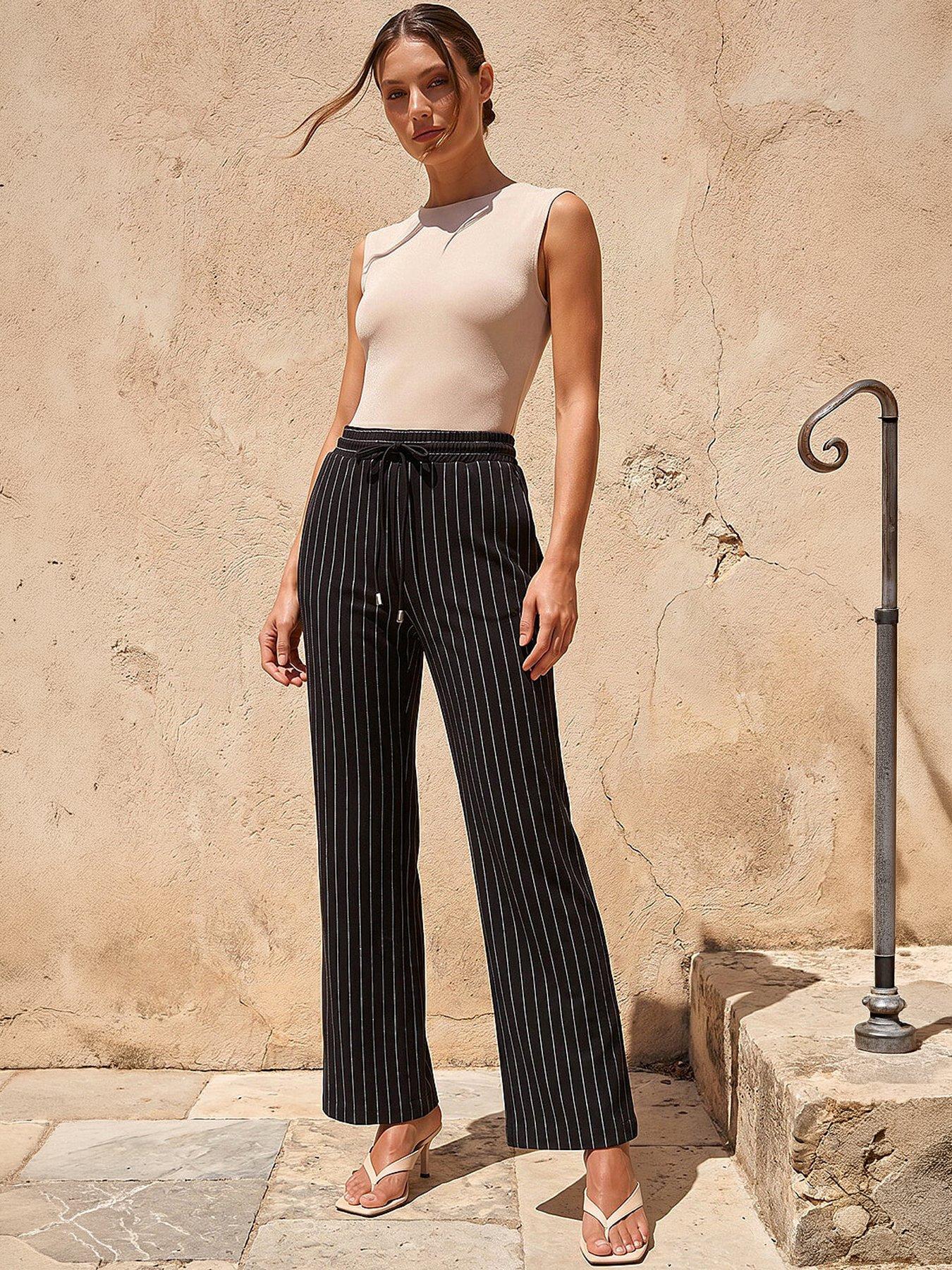 Image 1 of 4 of Roman Petite Stripe Trouser