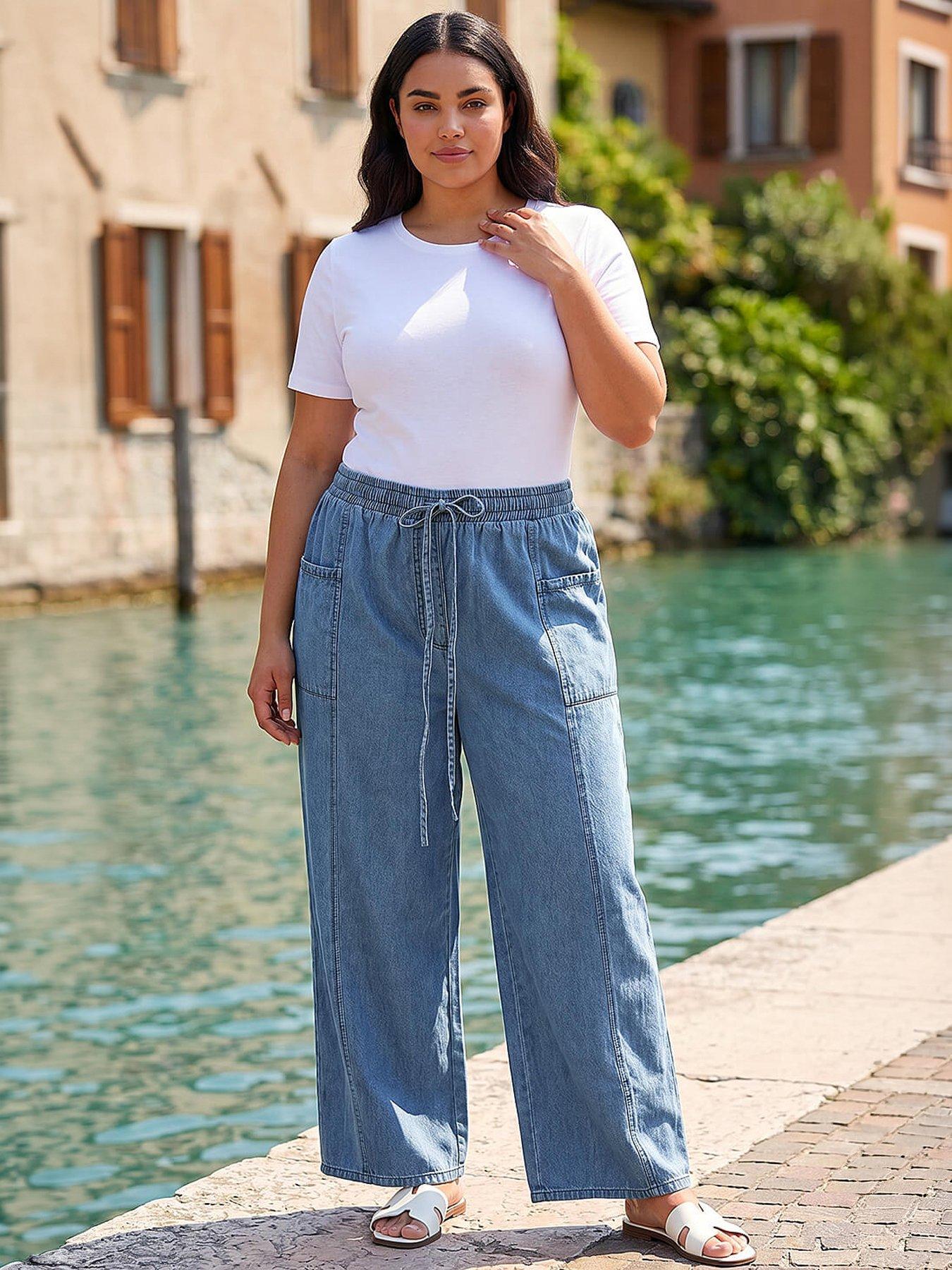 Roman Curve Tie Waist Pocket Trouser