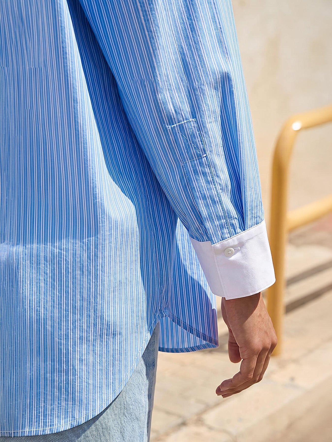 Image 2 of 4 of Roman Petite Contrast Stripe Shirt