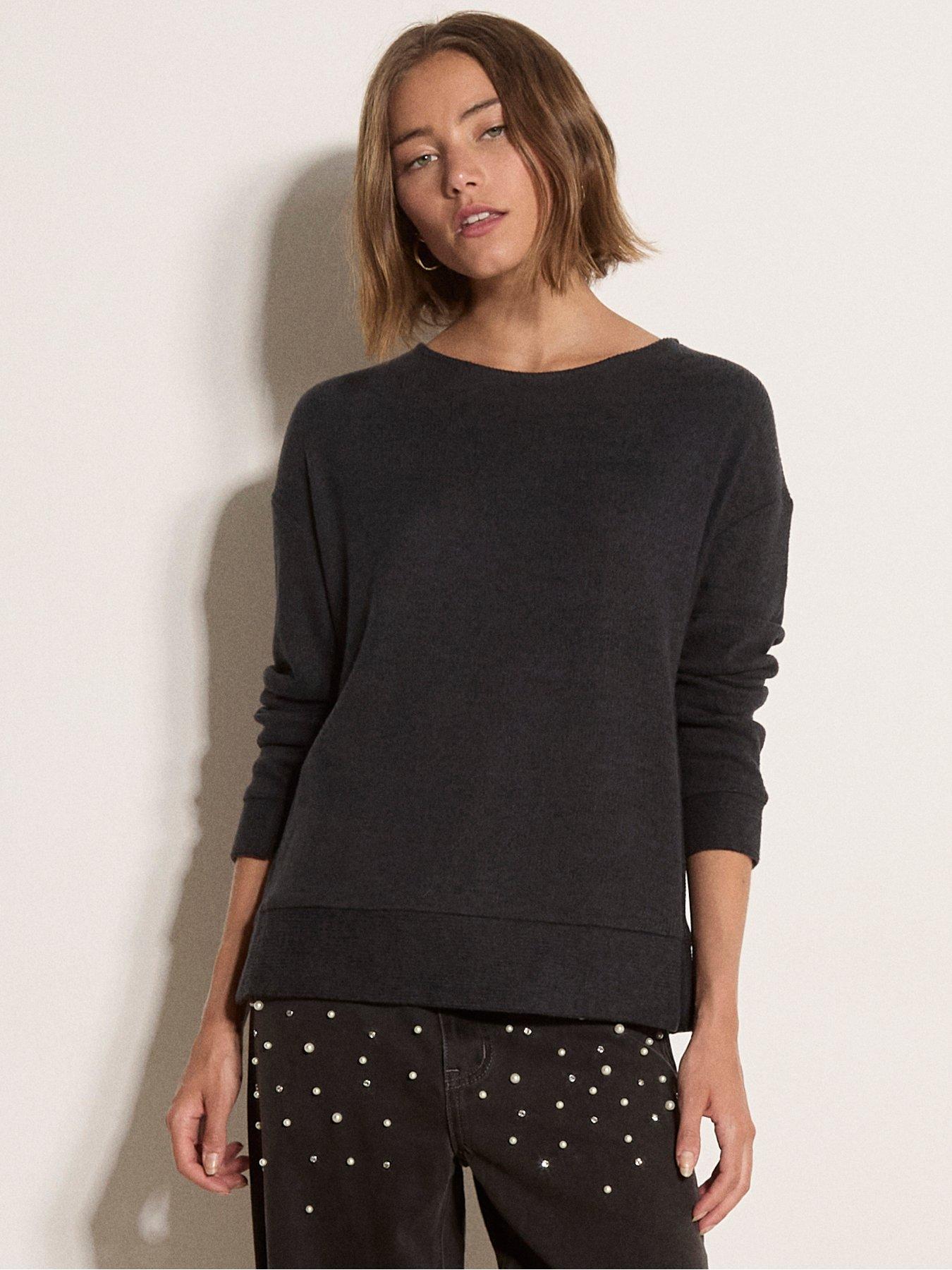 Apricot Apricot Soft Touch Rib Side Split Top
