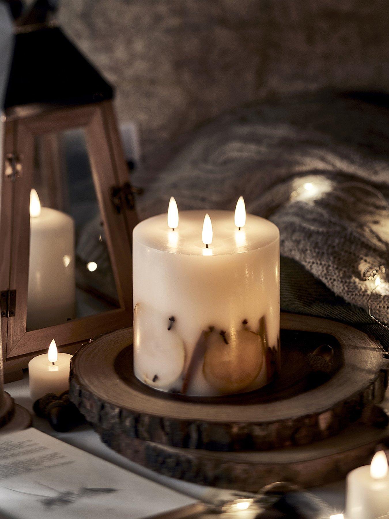 Image 5 of 6 of Lights4Fun Truglow LED 3 Wick Winter Candle