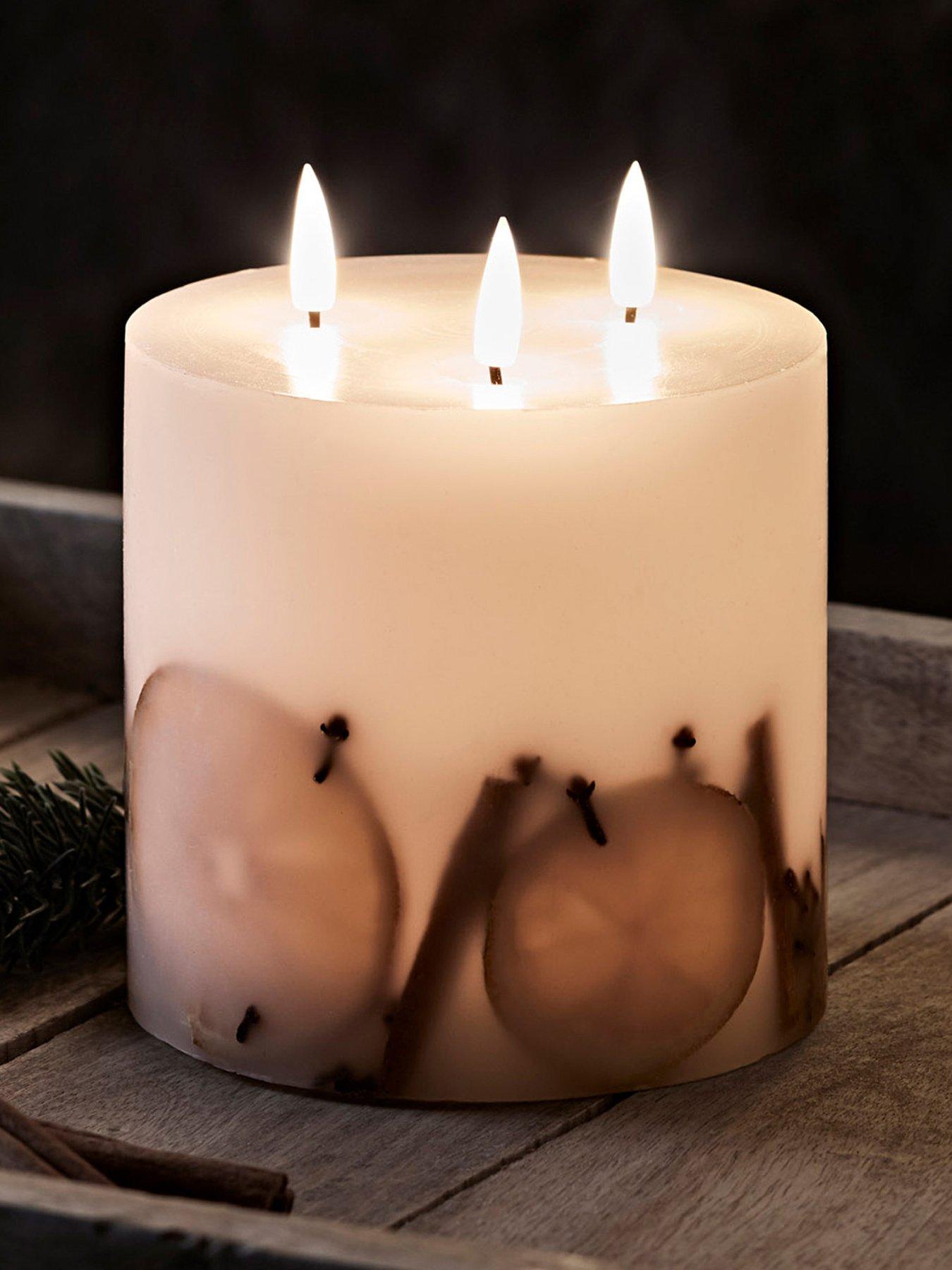 Image 6 of 6 of Lights4Fun Truglow LED 3 Wick Winter Candle