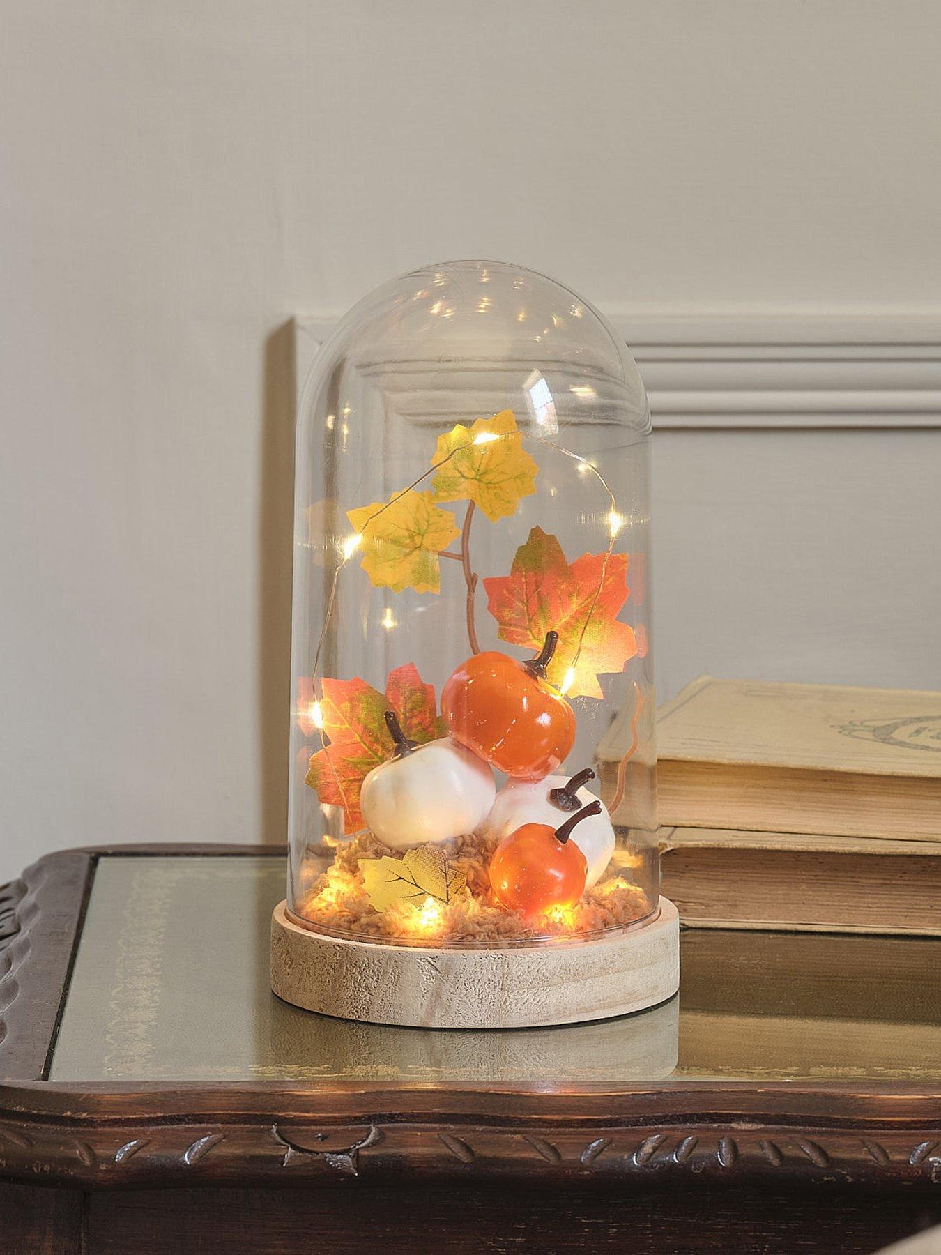 Lights4Fun Autumnal Glass Dome