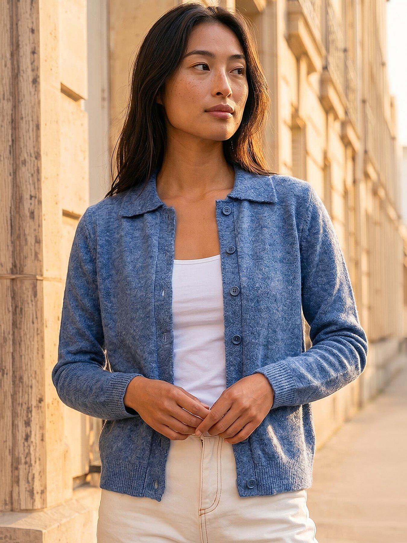Roman Petite Collar Cardigan